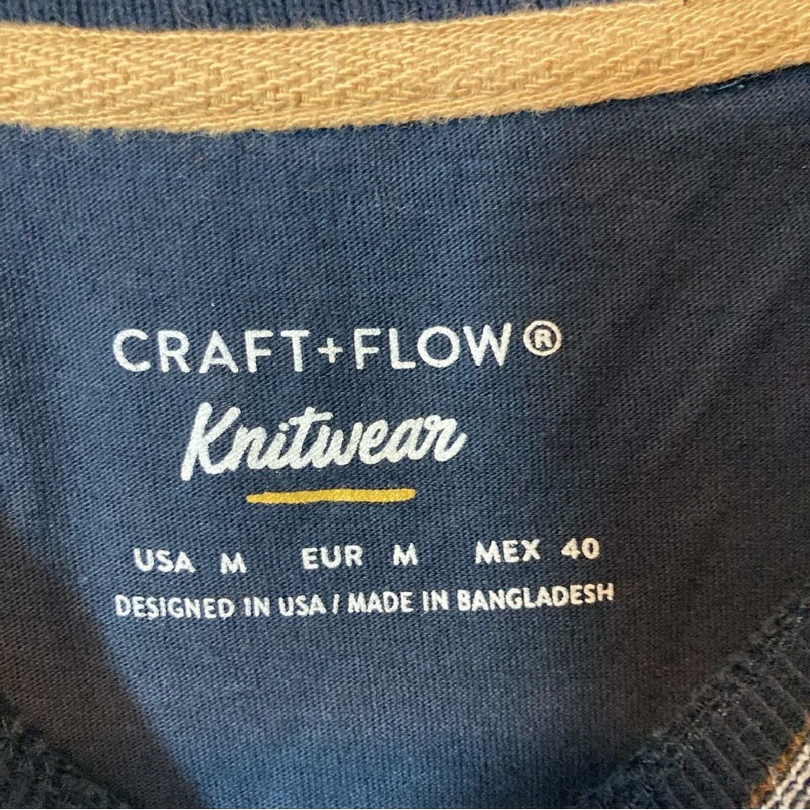 Other Craft + Flow Knitwear Men’s Navy Blue Short Sleeve T-Shirt Size US M / EU 48-50 / 2 - 6 Thumbnail
