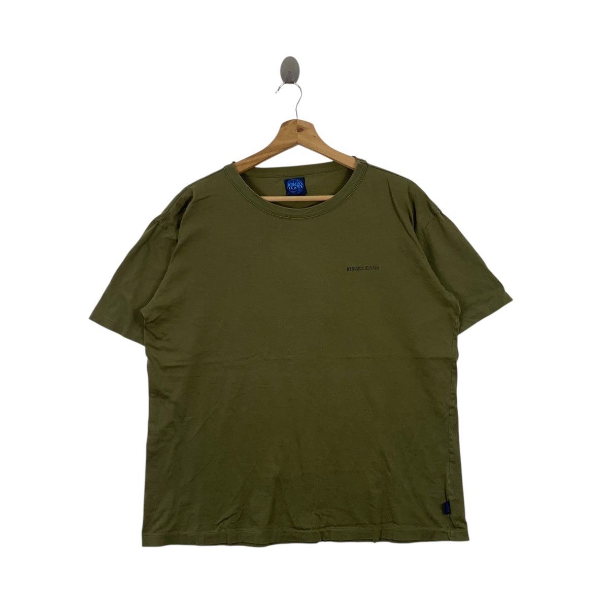 Kenzo × Vintage Vintage KENZO JEANS Olive Green Tee Shirt Size US L / EU 52-54 / 3 - 1 Thumbnail