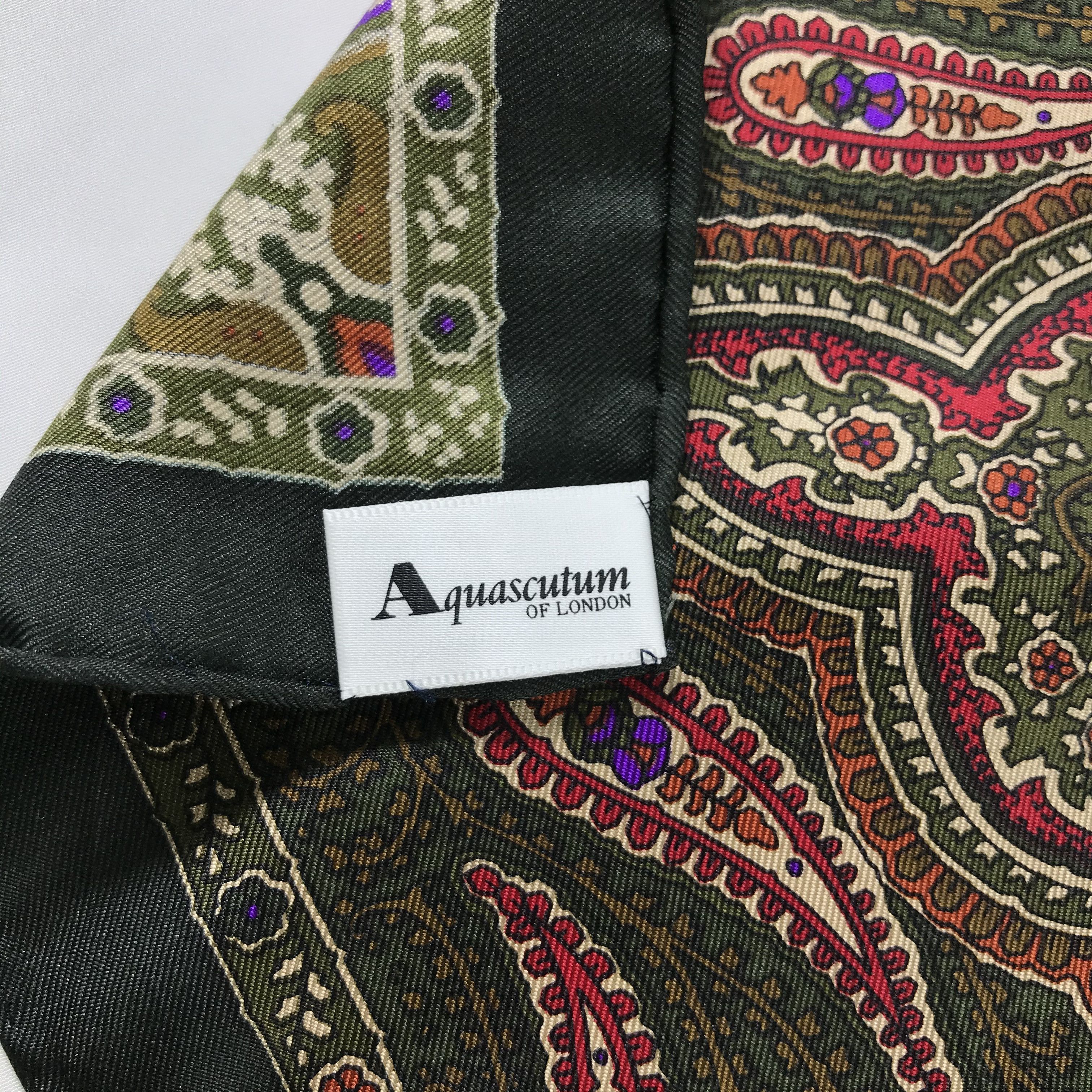 Aquascutum Vintage Aquascutum Silk Scarf Size ONE SIZE - 5 Thumbnail