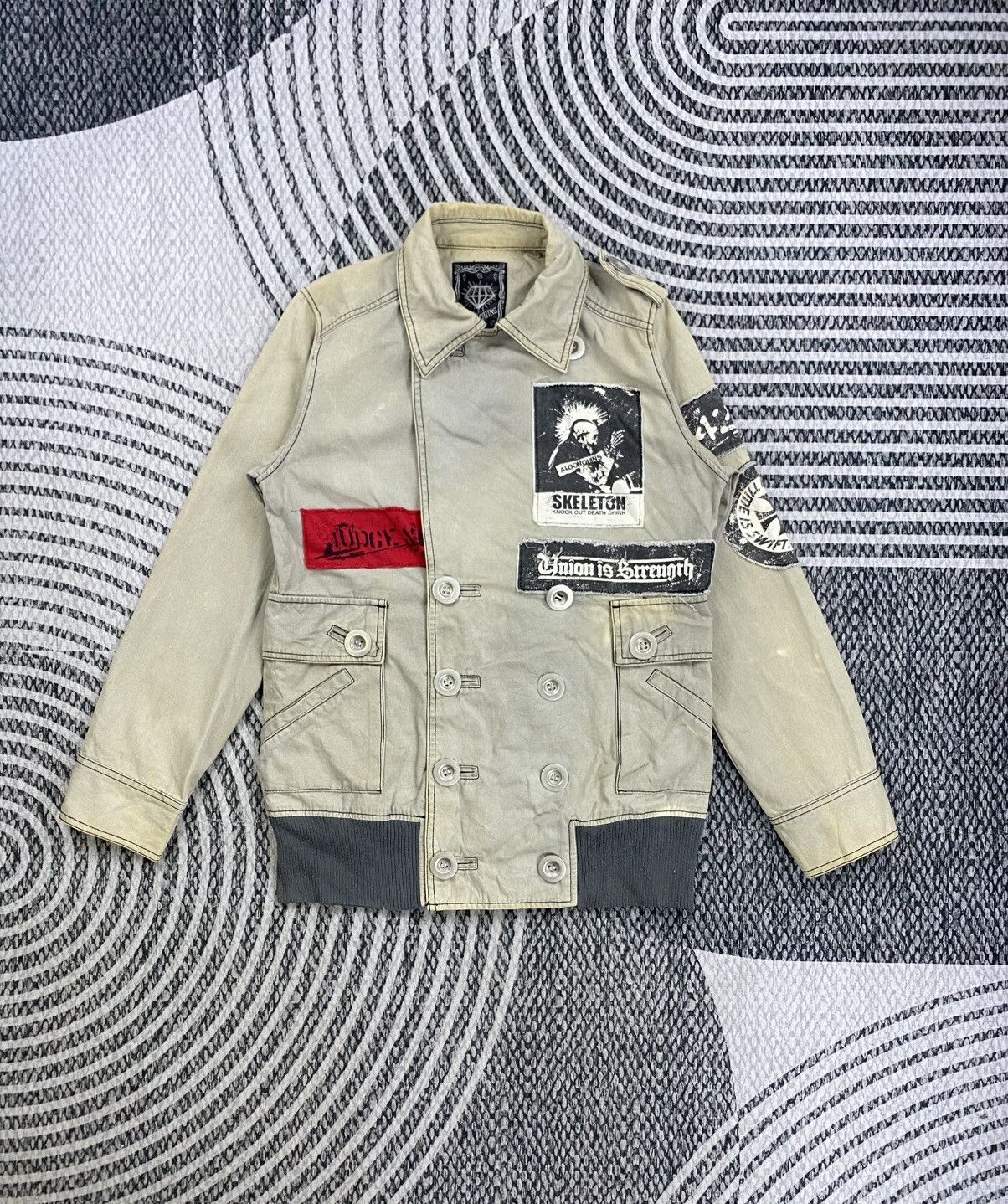 14th Addiction Vintage Algonquins Double Collar Punk Jacket Size US M / EU 48-50 / 2 - 3 Thumbnail