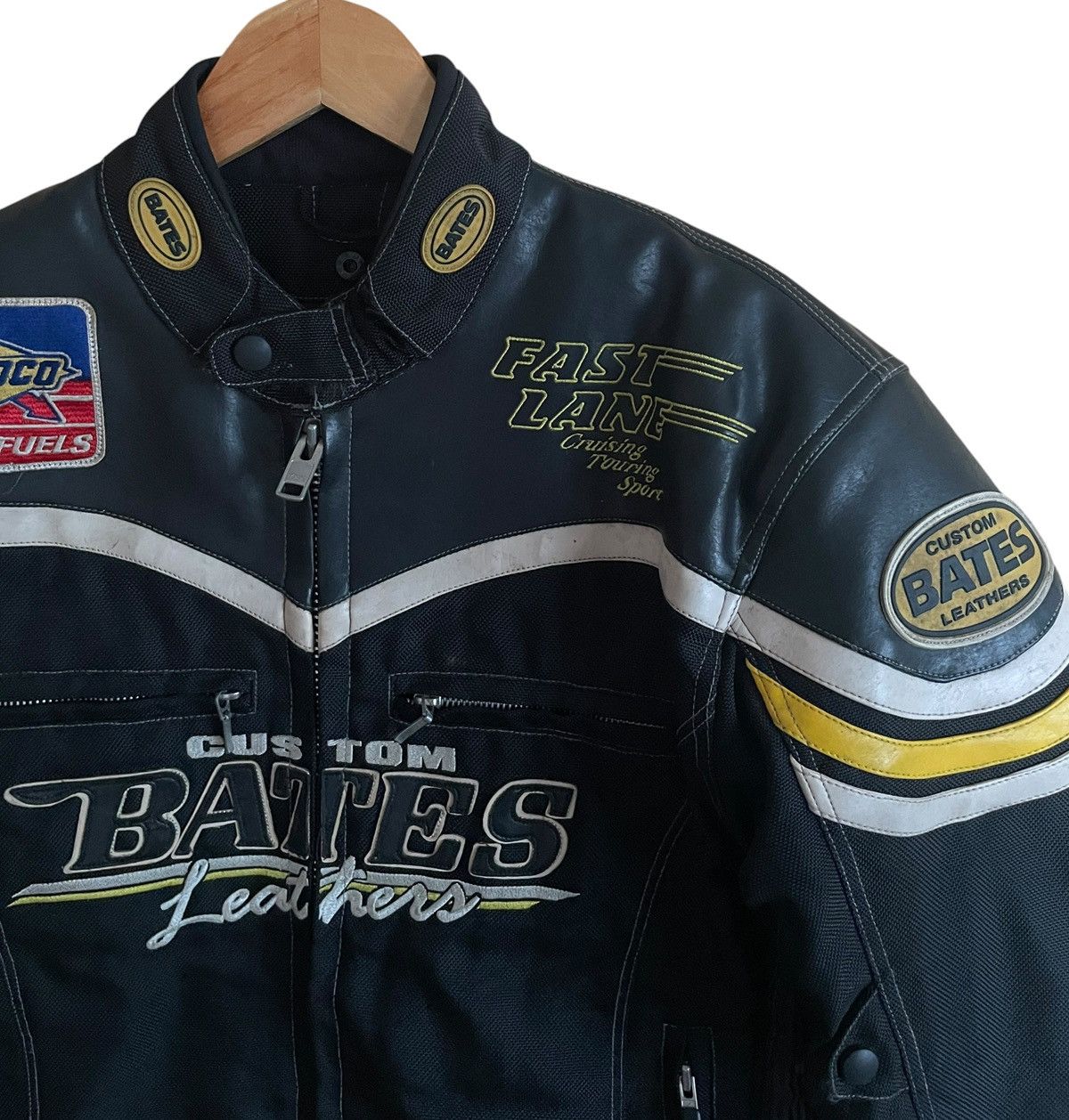 Vintage Vintage Brand Bates Motorcycle Leather Jacket 1990s Size US L / EU 52-54 / 3 - 8 Thumbnail