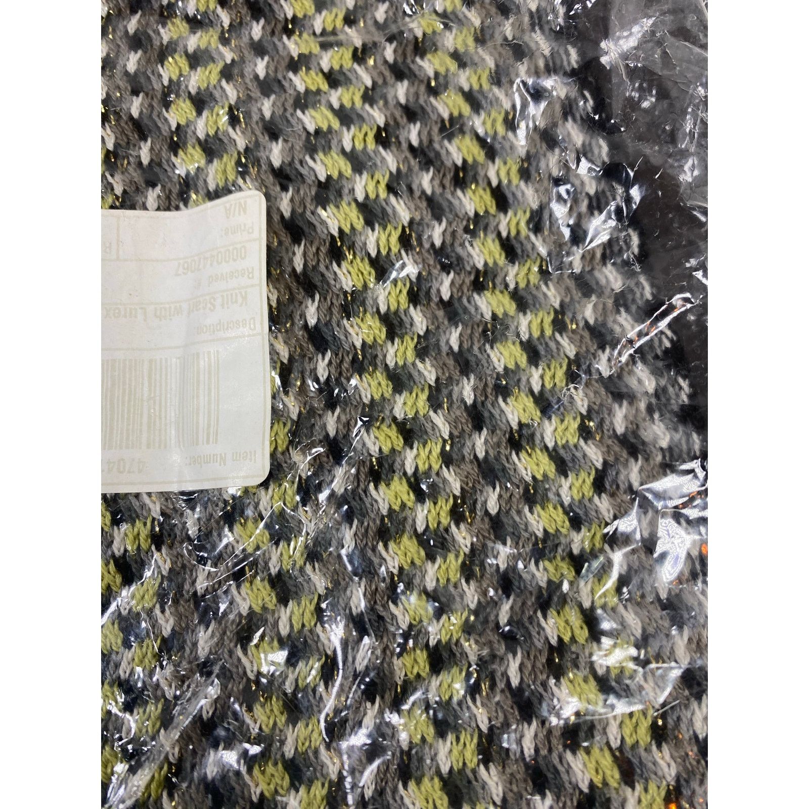Missoni Missoni Knit Scarf w/ Lurex Black/Yellow/Gray NEW Size ONE SIZE - 4 Thumbnail