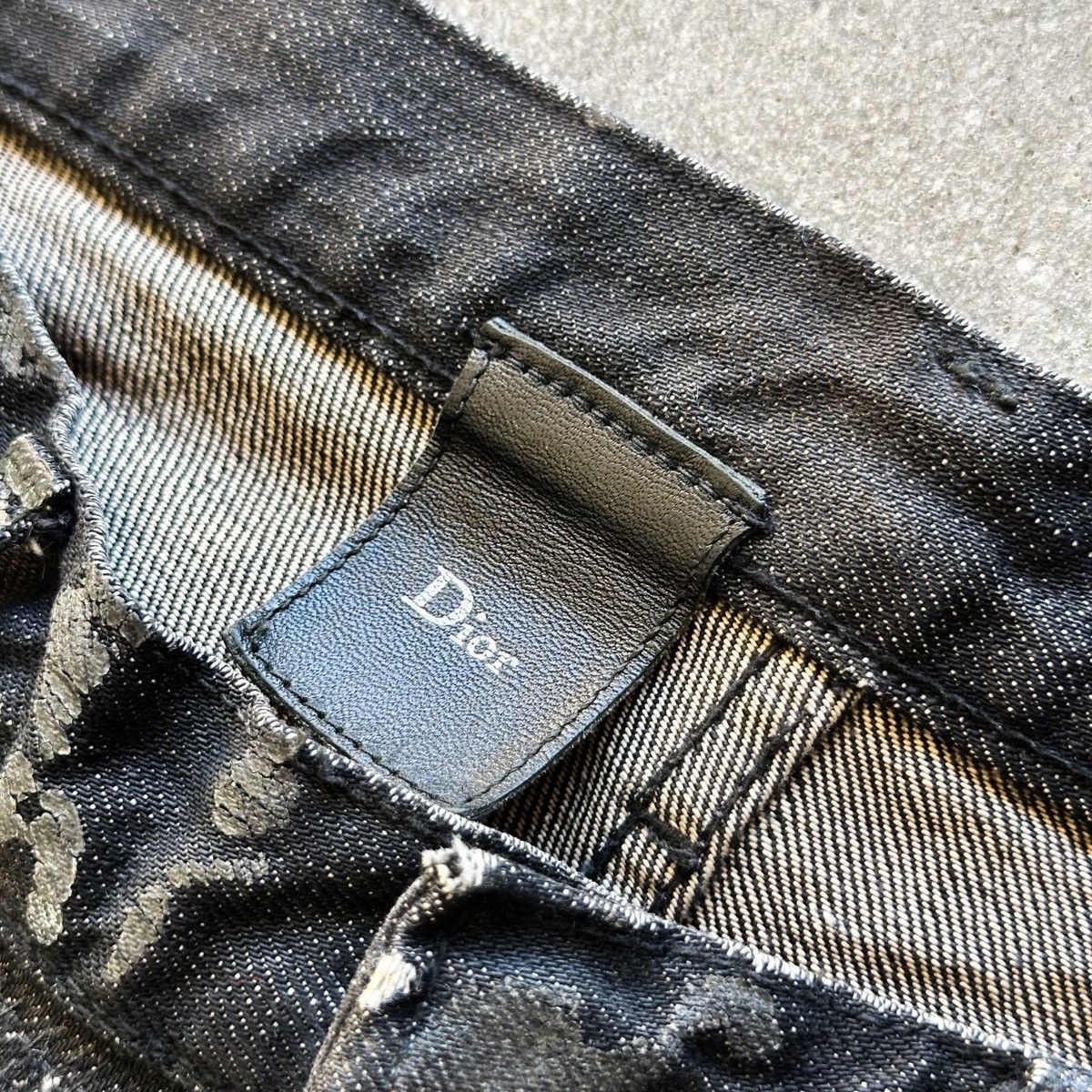 Dior Dior THRASHED AW03 “LUSTER” BORO Waxed Repair Denim By Hedi Size US 32 / EU 48 - 14 Thumbnail