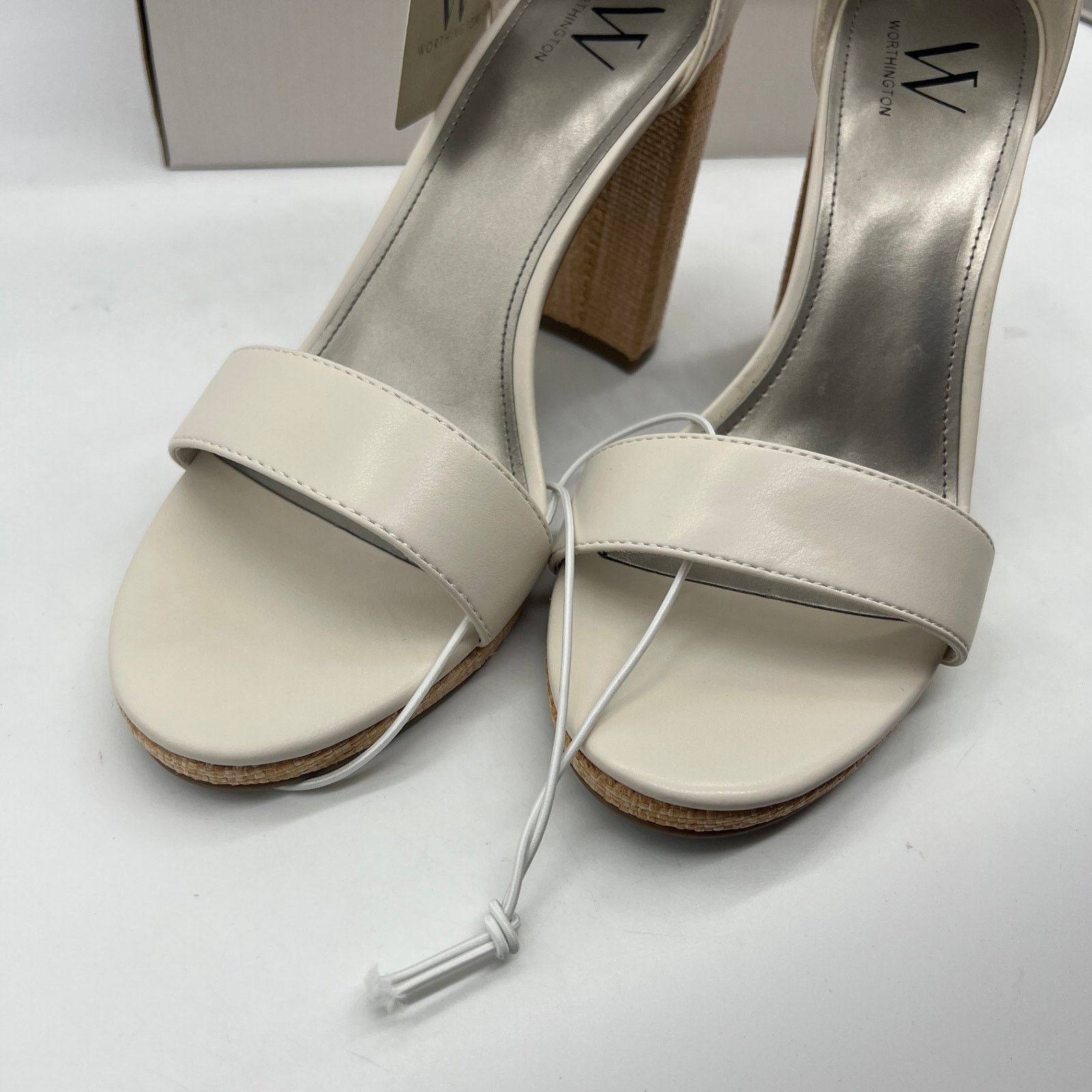 Other Worthington Womens Lynch Heeled Sandals Ivory Size US 10 / IT 40 - 14 Thumbnail