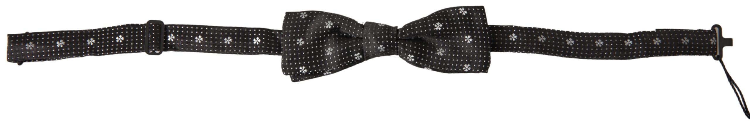 Dolce & Gabbana Elegant Black Silk Bow Men's Tie Size ONE SIZE - 1 Thumbnail