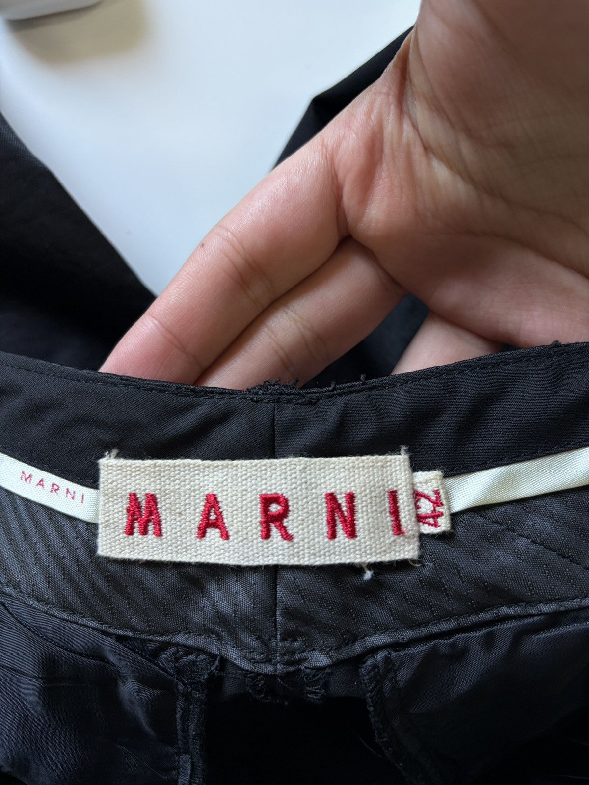 Marni MARNI IT42/US6 Black Cotton Silk Viscose Pants Italy Size 28" / US 6 / IT 42 - 3 Thumbnail