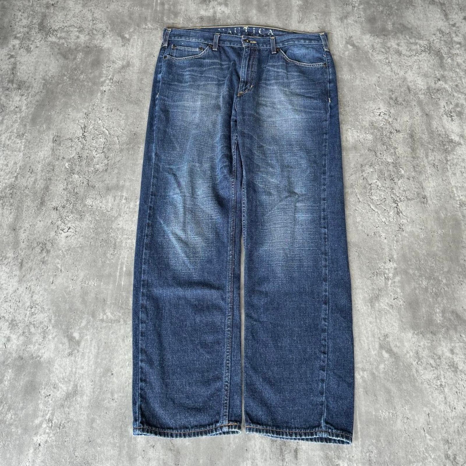Japanese Brand × Nautica Vintage Y2K Nautica Embroidered Grunge Opium Denim Jeans Size US 36 / EU 52 - 1 Thumbnail