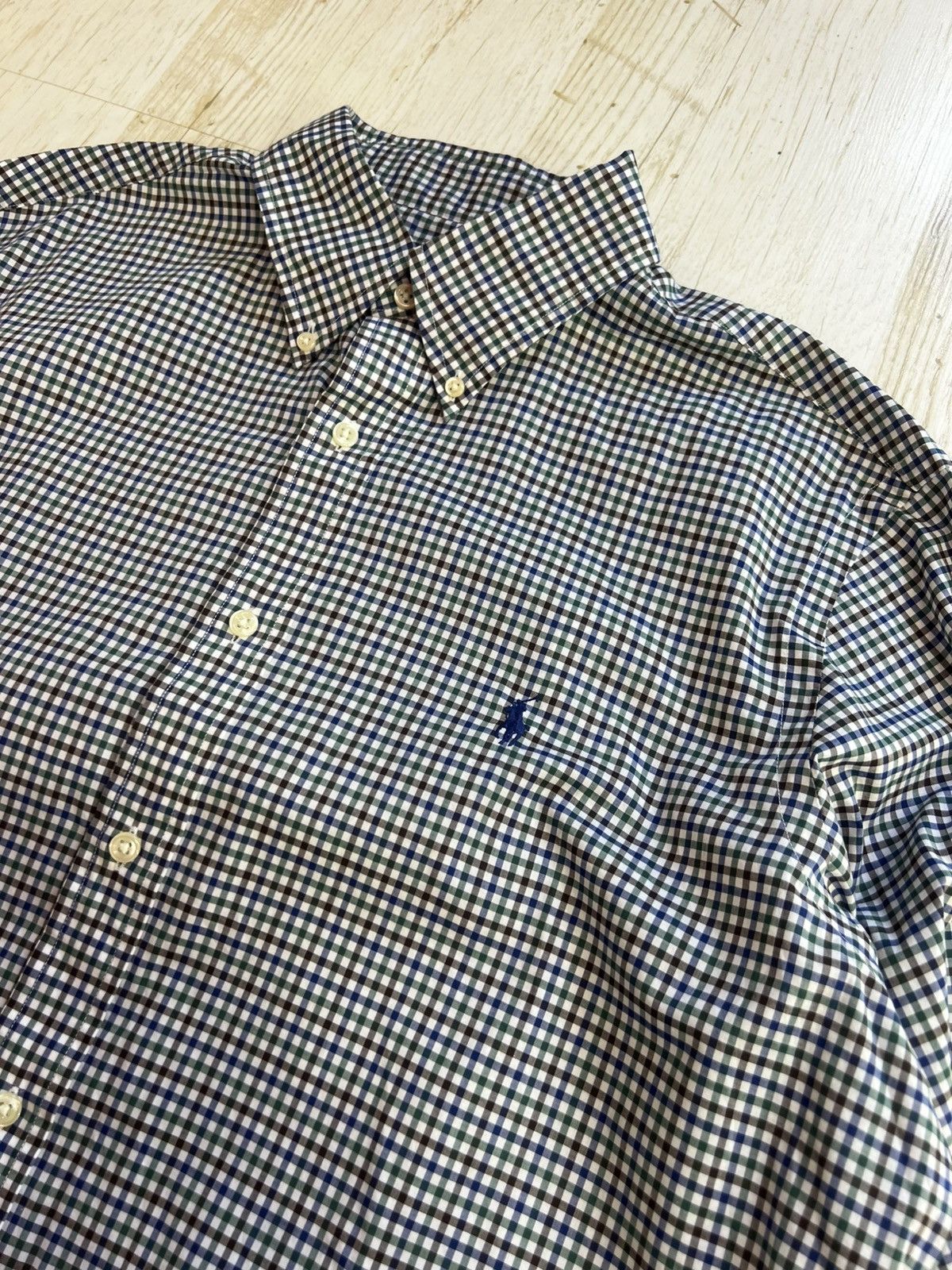 Ralph Lauren Ralph Lauren Classic Fit Plaid Shirt Blue Green Black Cotton Size US L / EU 52-54 / 3 - 1 Thumbnail