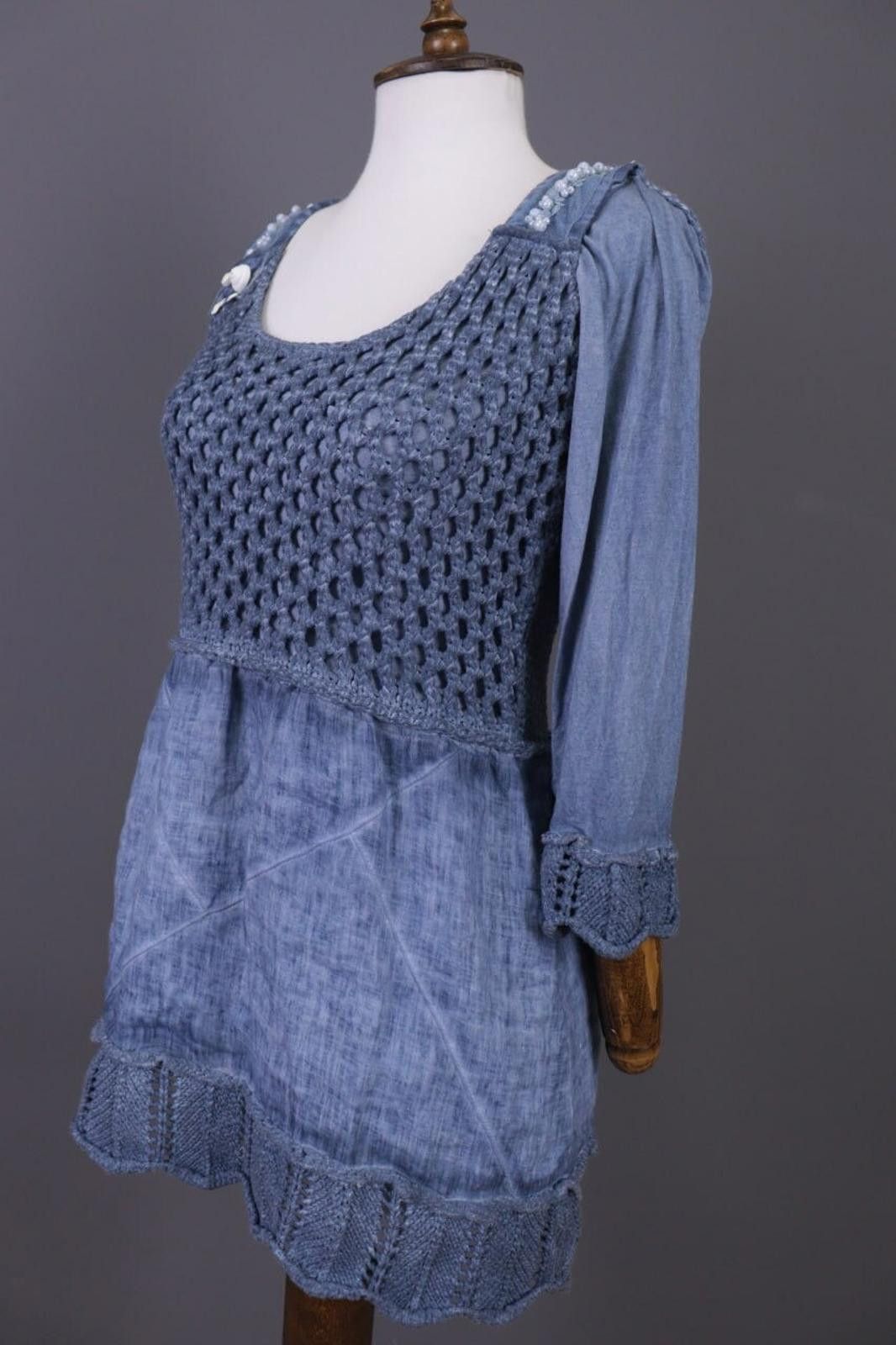 Designer Elisa Cavaletti Club Knit Designed Mesh Knit Dress Size M Size M / US 6-8 / IT 42-44 - 7 Thumbnail