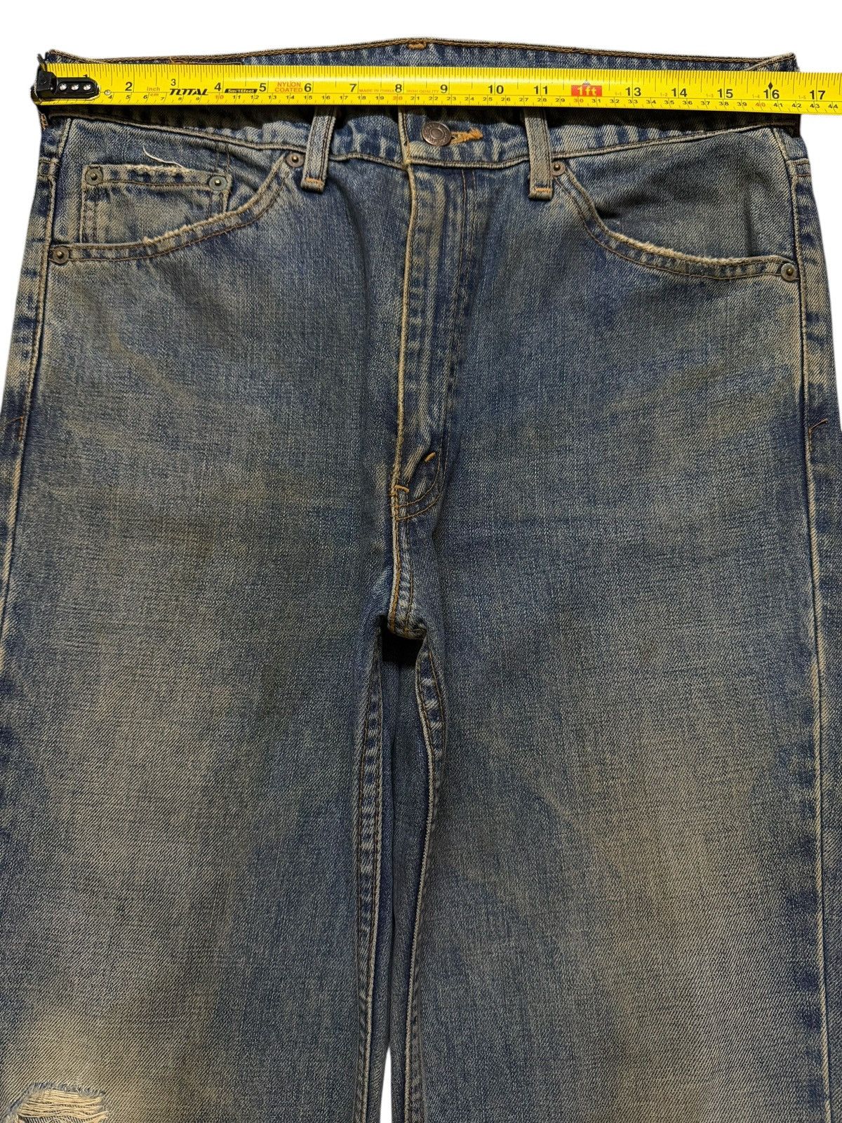 Levi's Vintage Japan 80s Levis 517 Mud Wash Distress Wide Leg Flare Size US 33 - 11 Thumbnail