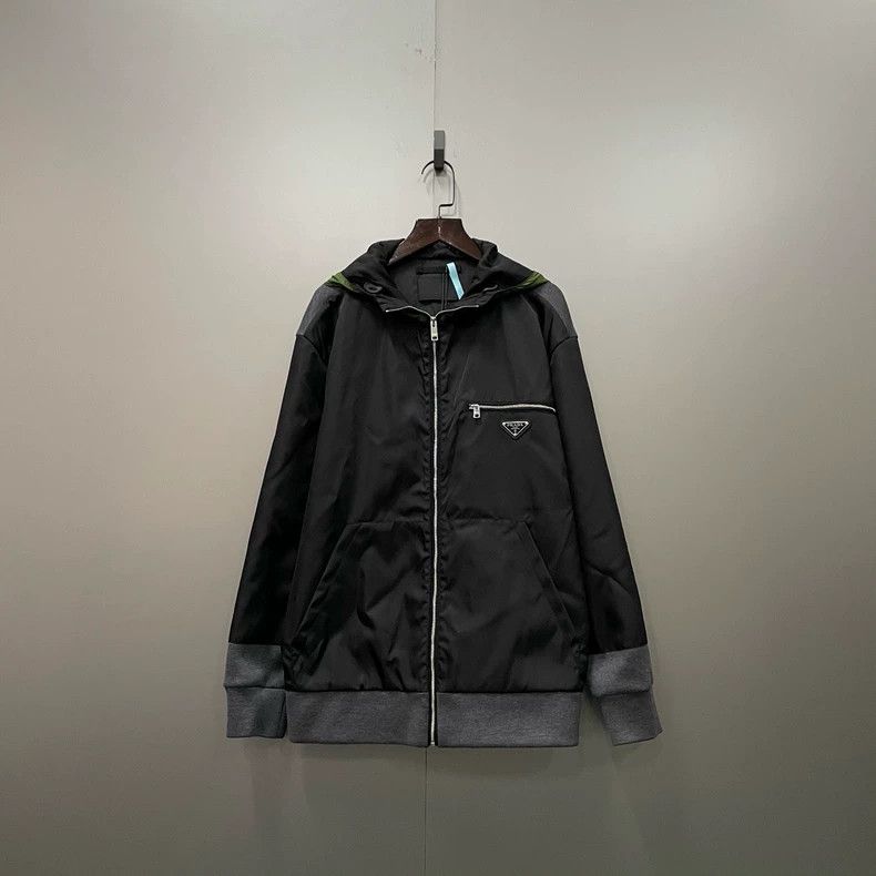 Prada Prada Black stitching triangle zipper jacket 2503-Nextarrow Size US L / EU 52-54 / 3 - 1 Thumbnail