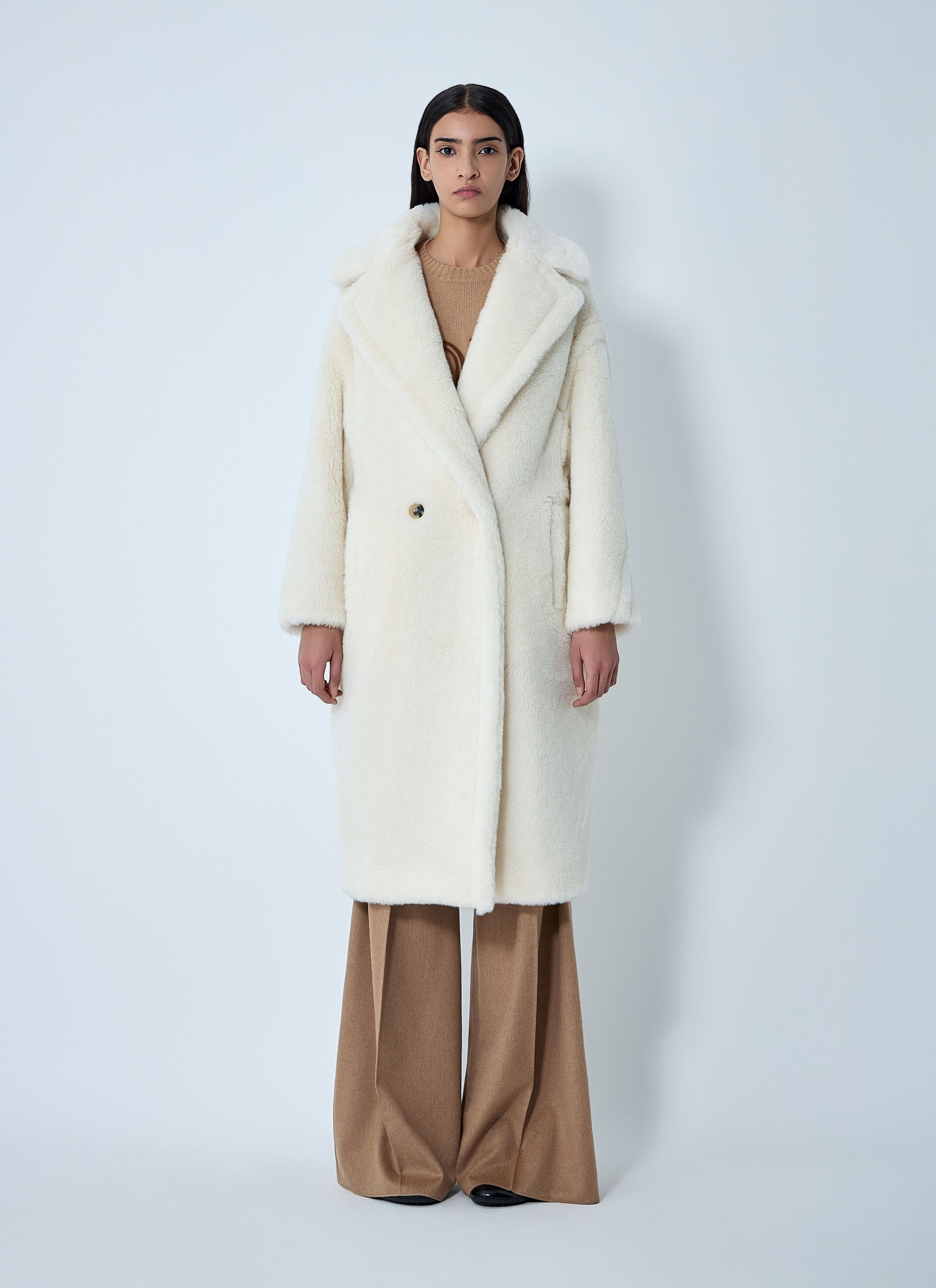 Max Mara Biscuit Shearling Effige Sleeveless Coat | Grailed