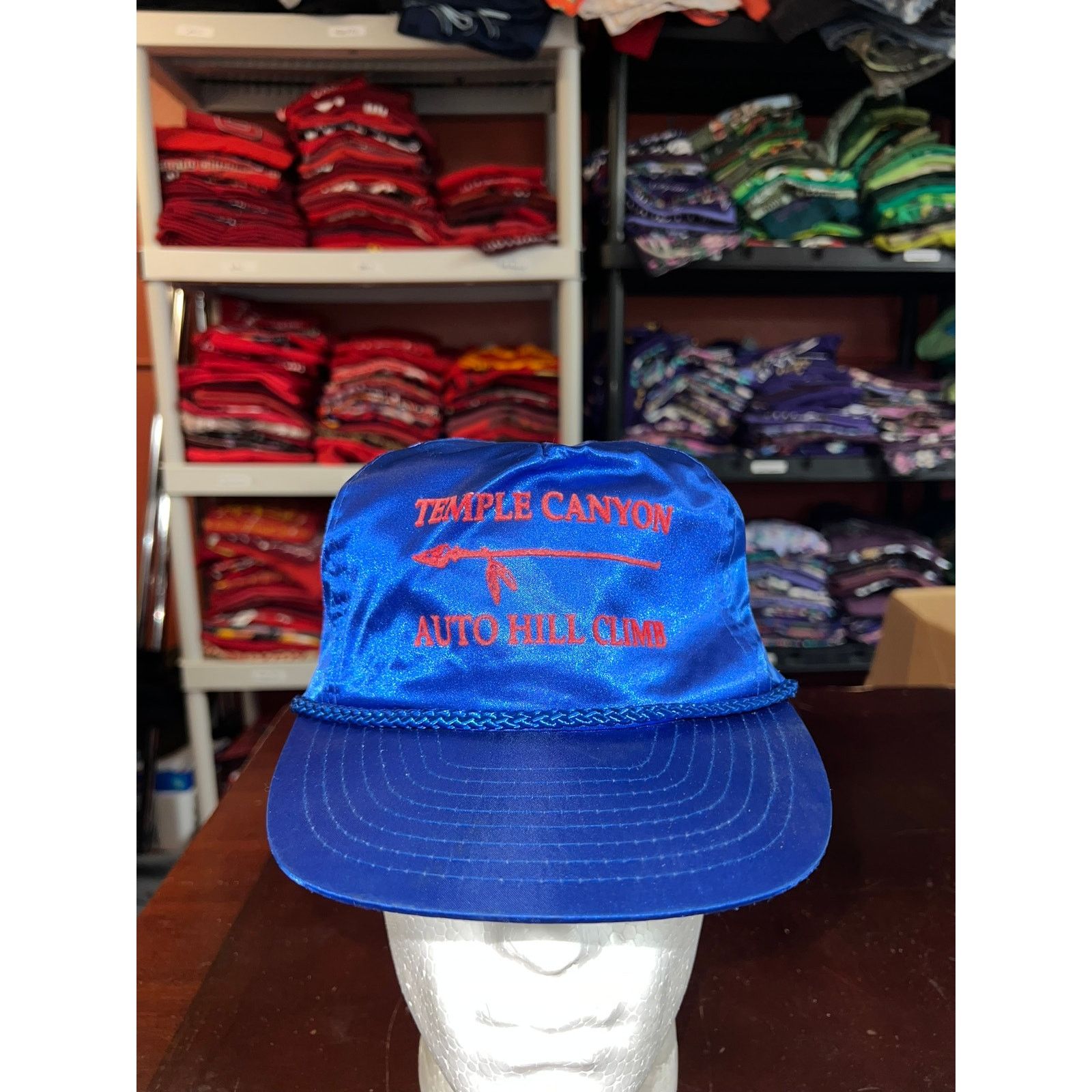Vintage Vintage Temple Canyon Hat Auto Hill Climb Roper Hat Cap VTG Size ONE SIZE - 1 Thumbnail