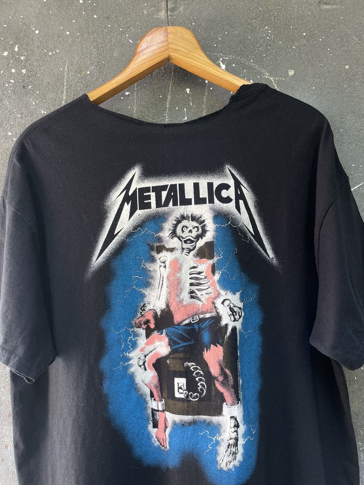 Metallica Vintage Metallica 2007 Ride The Lightning T-Shirt Black Size US XL / EU 56 / 4 - 6 Thumbnail