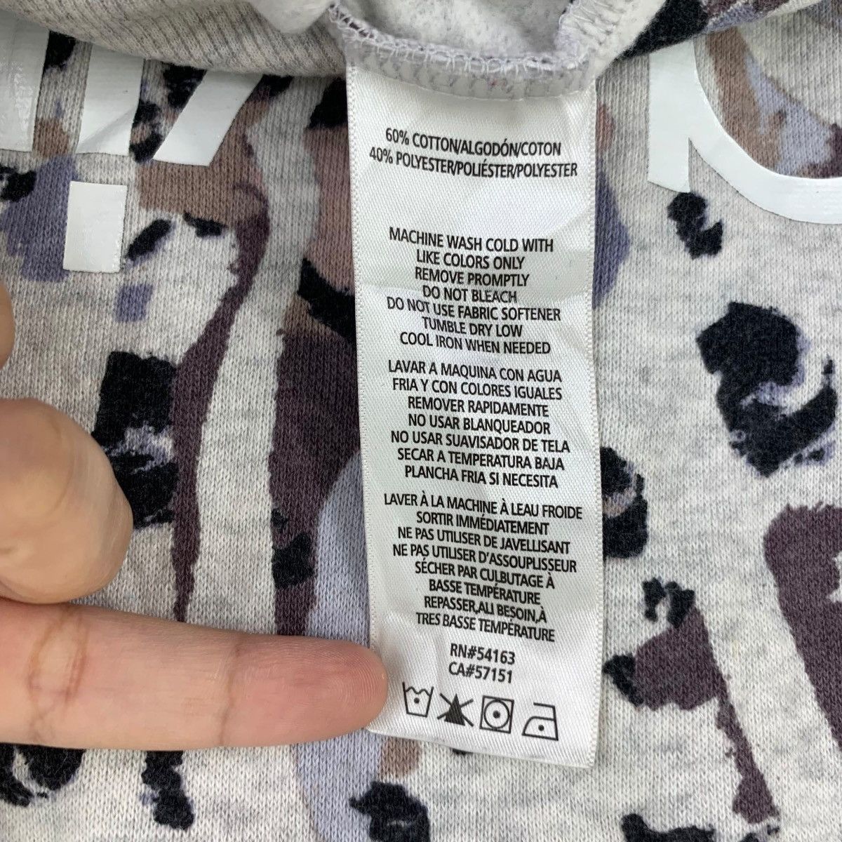 Calvin Klein CALVIN KLEIN Performance Overprint Design Grey Crop Top Size S / US 4 / IT 40 - 6 Thumbnail
