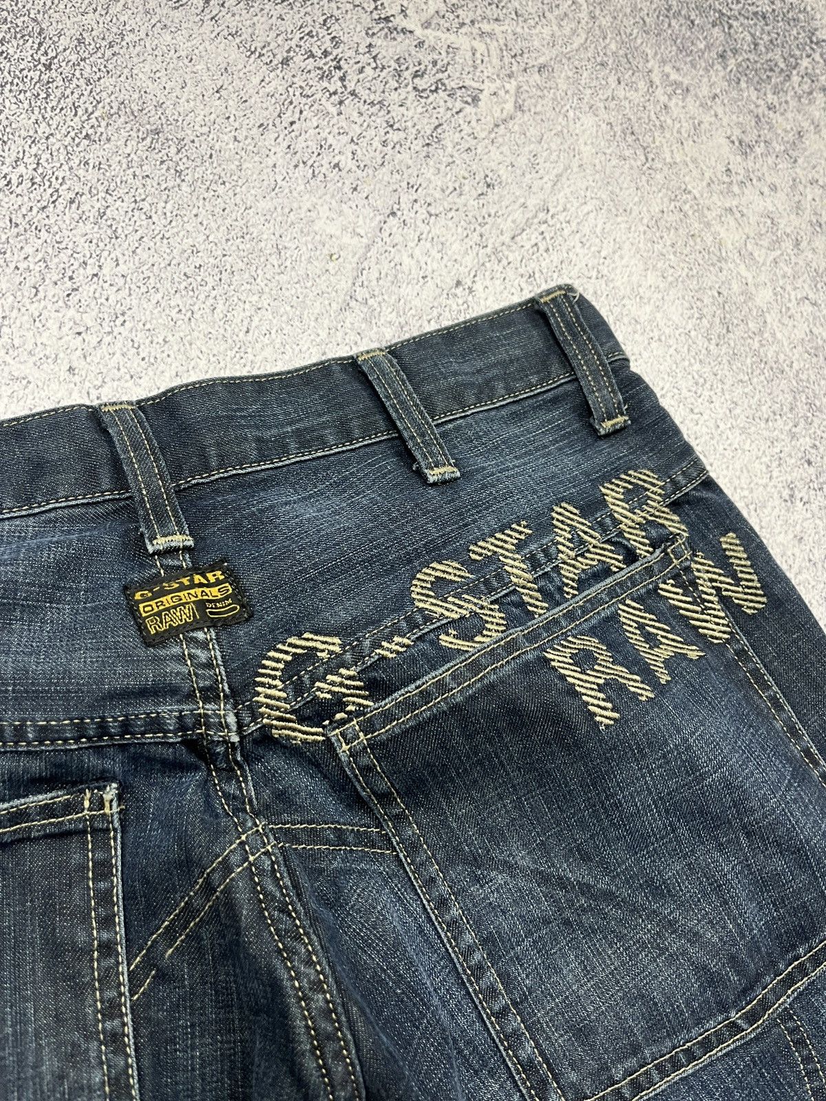 G-Star G-STAR Raw Big Logo Denim Pants Jeans Streetwear Hype 34x32 Size US 32 / EU 48 - 8 Thumbnail