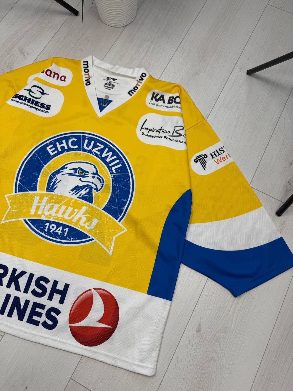 NHL SIGNED Hockey jersey #79 Steiner Ehc Uzwil Hawks Swiss Size US XL / EU 56 / 4 - 3 Thumbnail