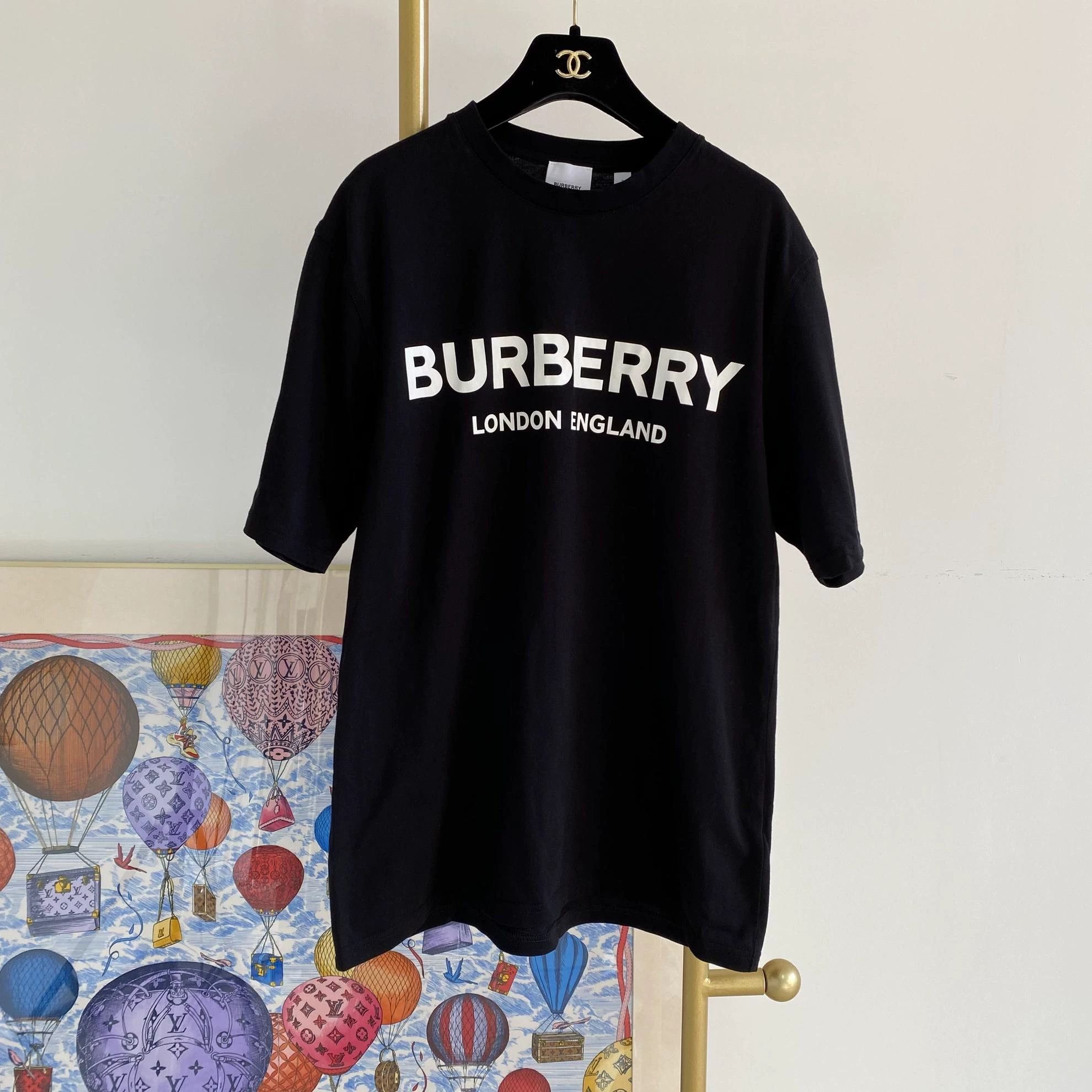 Burberry Burberry Letter Logo Black T-Shirt Size S Size US S / EU 44-46 / 1 - 1 Thumbnail