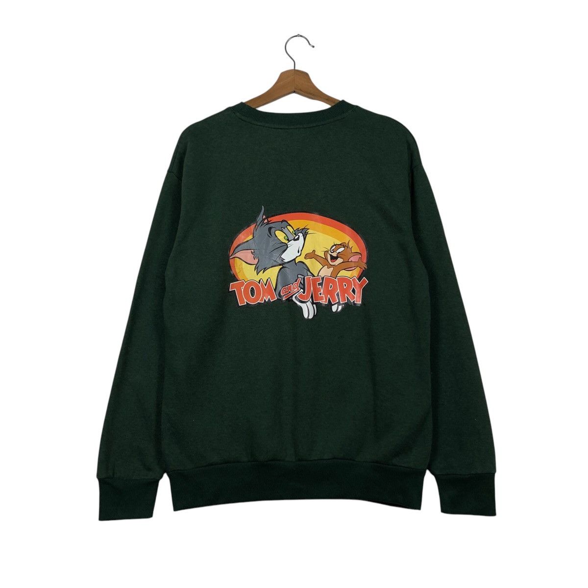 Cartoon Network 📌Rich Green Vintage Sweatshirt Cartoon Tom & Jerry Big Logo Size US M / EU 48-50 / 2 - 9 Thumbnail
