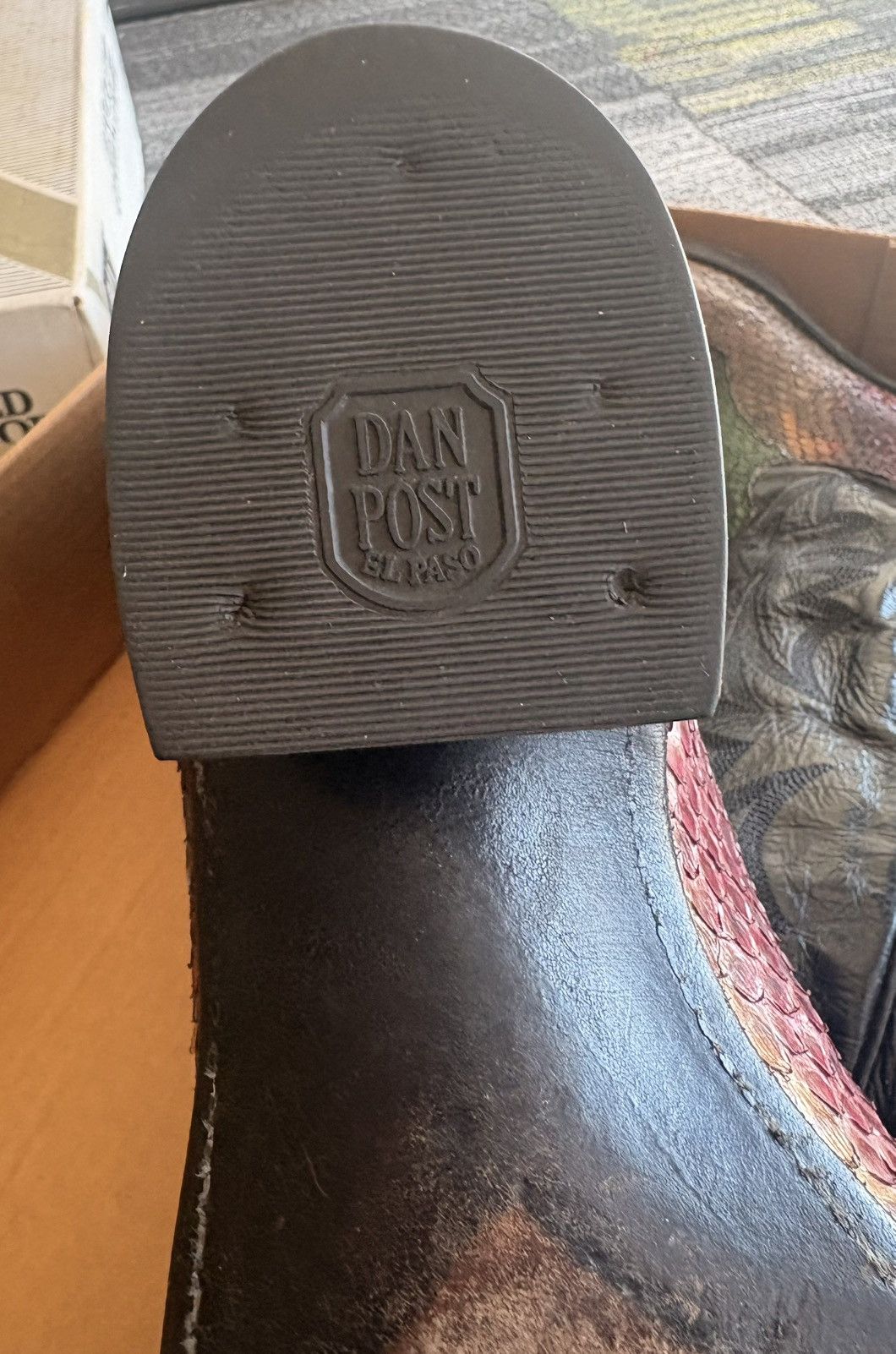 Dan Post 1970s Dan Post “Rainbow Python” Snake Skin Cowboy Boots Size US 9 / EU 42 - 12 Thumbnail