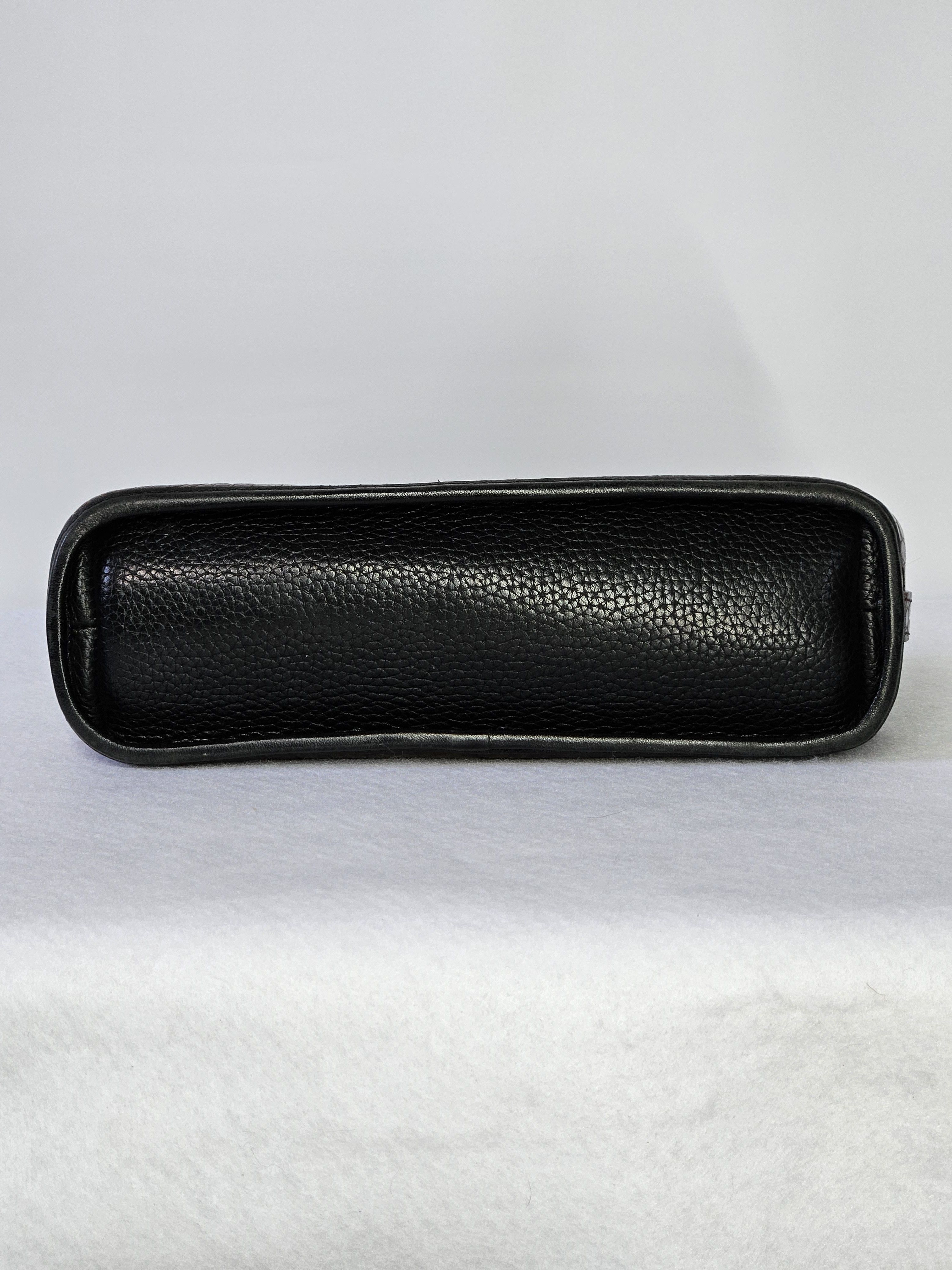Brighton Brighton 10x6x3" Handbag Braid Leather Croc Embossed Black Size ONE SIZE - 7 Thumbnail