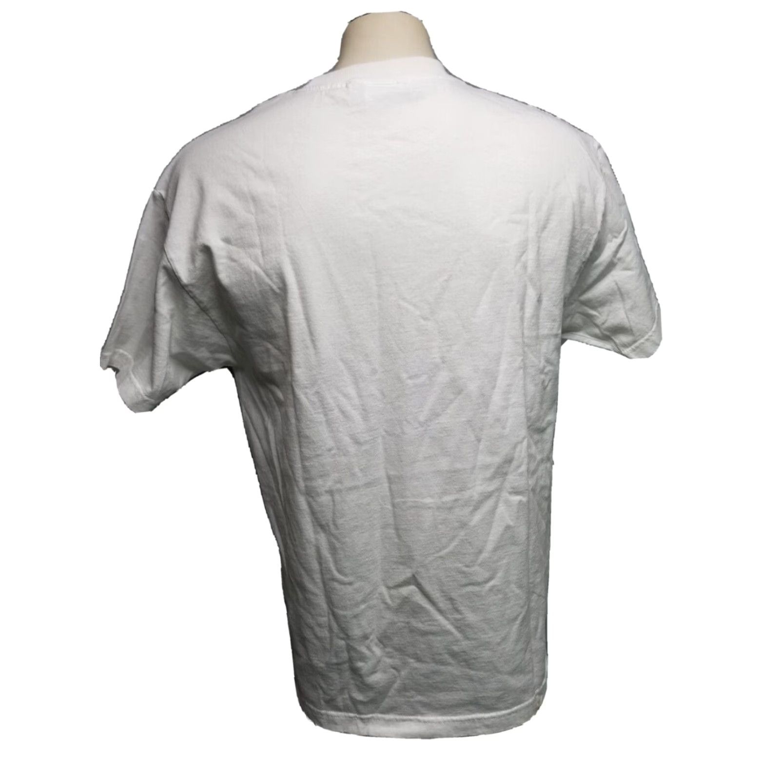 Vintage VINTAGE Murina GOD BLESS AMERICA Flag USA T Shirt 4th of July Mens L White Cotton Crew Neck Short Sleeve Graphic Tee Captain America USA Theme Size US L / EU 52-54 / 3 - 2 Thumbnail