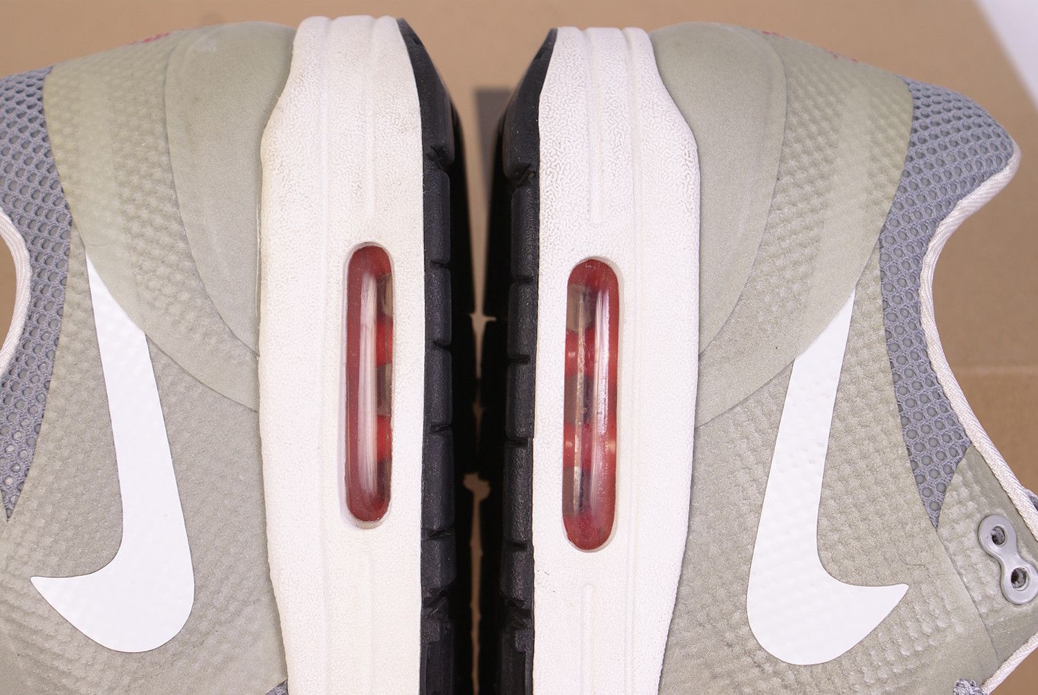 Nike 2012 Nike Air Max 1 Hyperfuse MATTE SILVER Red Black White Size US 10.5 / EU 43-44 - 4 Thumbnail