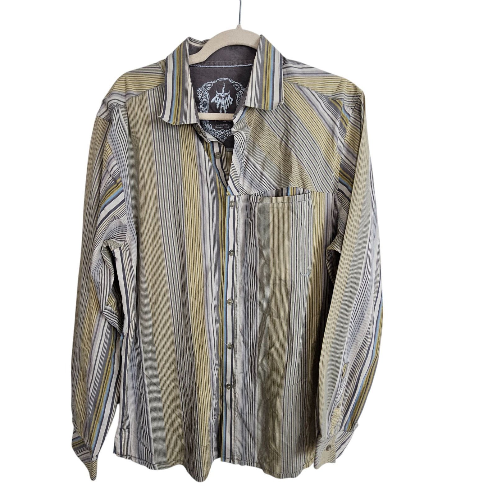 Prana Prana Mens Striped Shirt Sz L Gorpcore Outdoor Grunge Casual Size US L / EU 52-54 / 3 - 1 Thumbnail