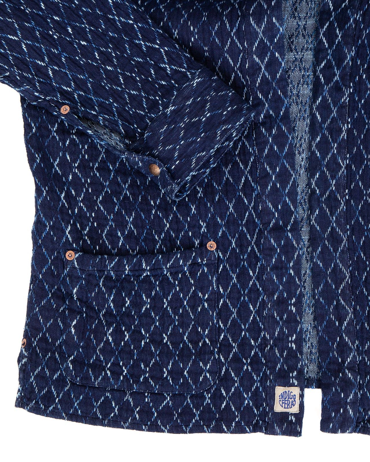 Indigofera Indigofera Slowhand Shirt - Kasuri Sashiko Size US L / EU 52-54 / 3 - 3 Thumbnail