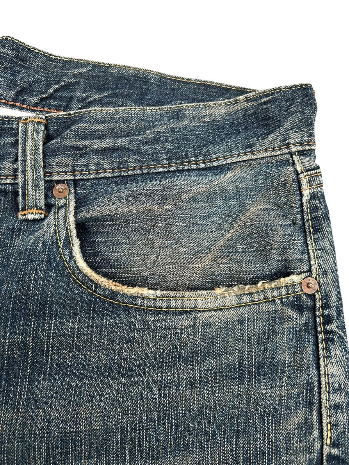 Kapital Vintage Edwin 505ZX Selvedge Distressed Denim Jeans Size US 38 / EU 54 - 8 Thumbnail