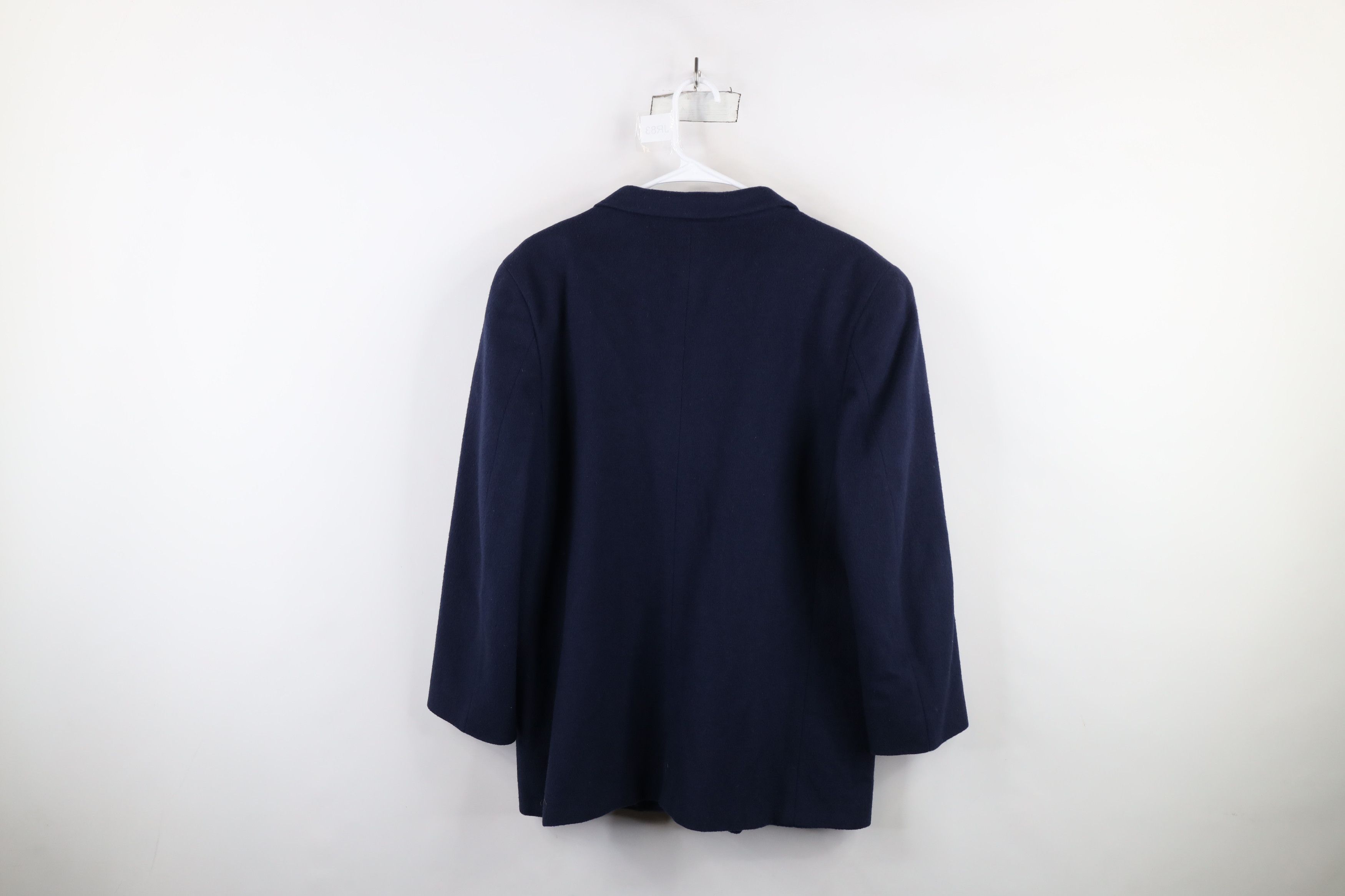 L.L. Bean × Vintage Vintage 90s LL Bean Cashmere Blazer Suit Jacket Blue USA Size XXL / US 16-18 / IT 52-54 - 10 Thumbnail