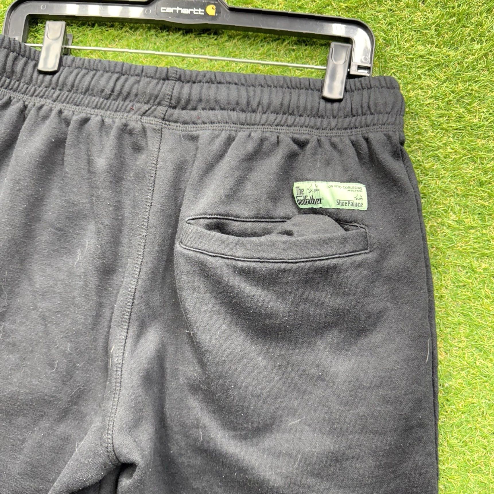 Palace The Godfather Shorts Mens Medium Black Palace Sweat Fleece Drawstring Thick Size US 31 - 7 Thumbnail