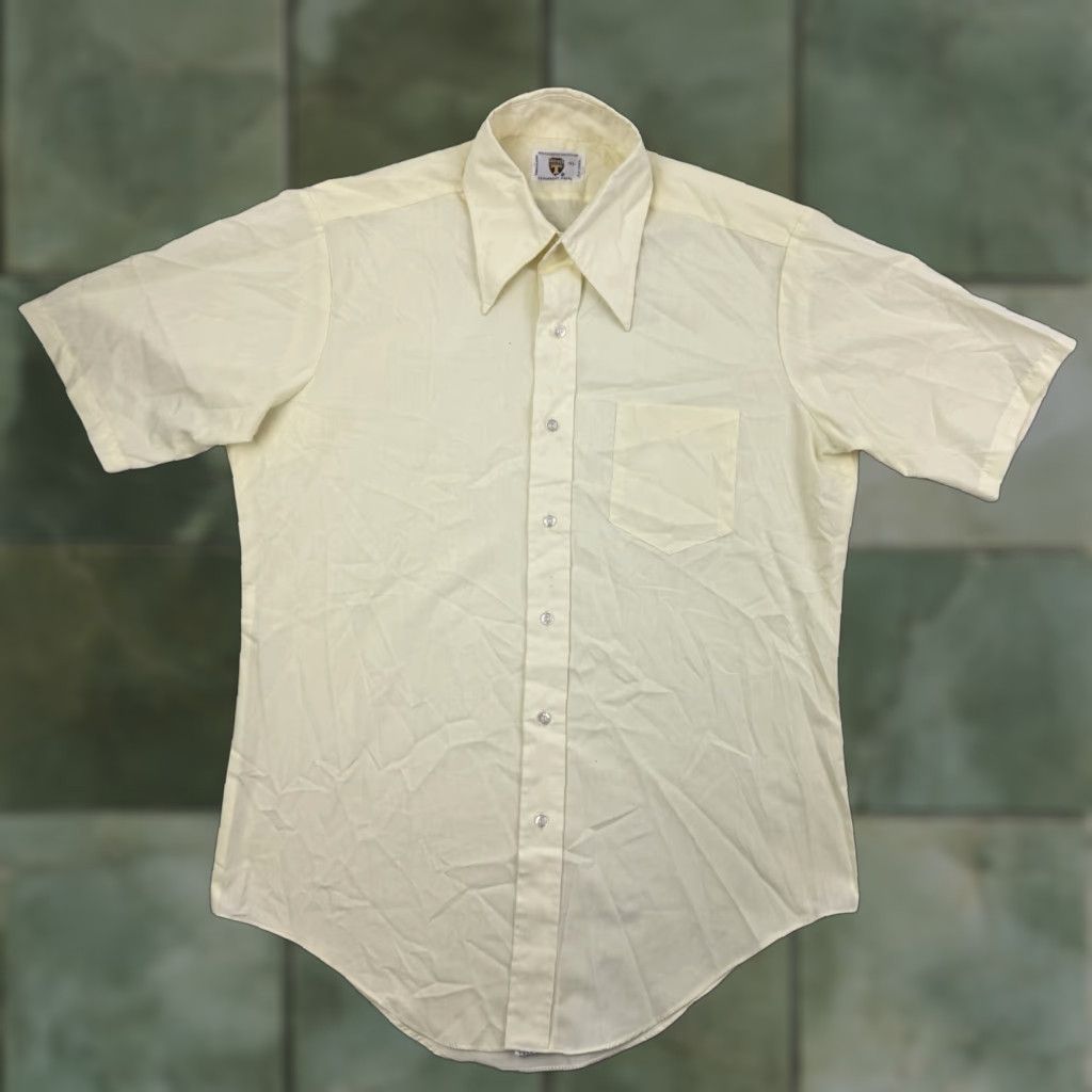 Vintage VINTAGE 1970s TG&Y Golden Button-Up Shirt Men Medium Yellow Classic 70s Size US M / EU 48-50 / 2 - 1 Thumbnail