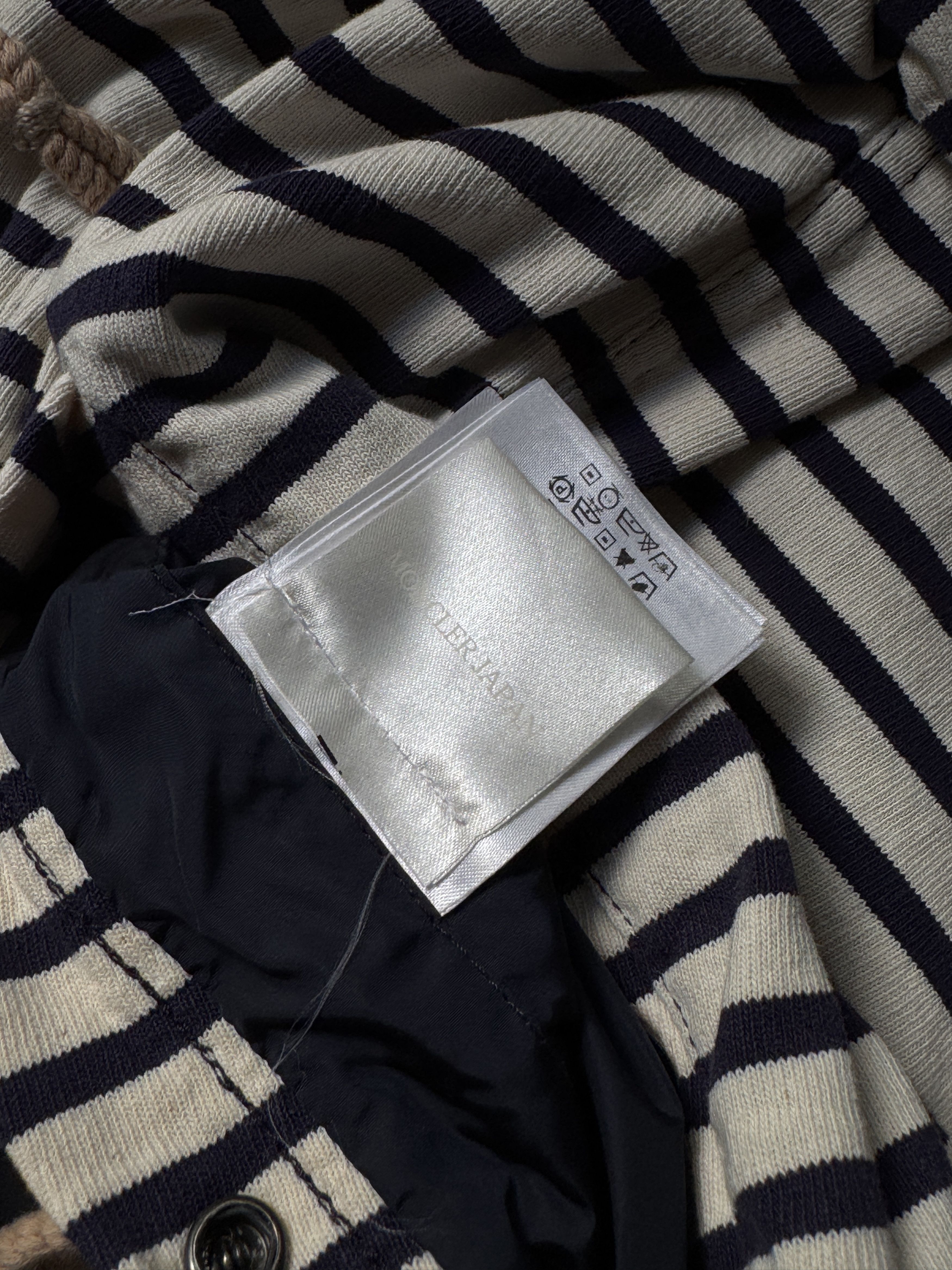 Moncler Moncler Blue White Striped Breton Giubbotto Hooded Jacket Size US XS / EU 42 / 0 - 9 Thumbnail