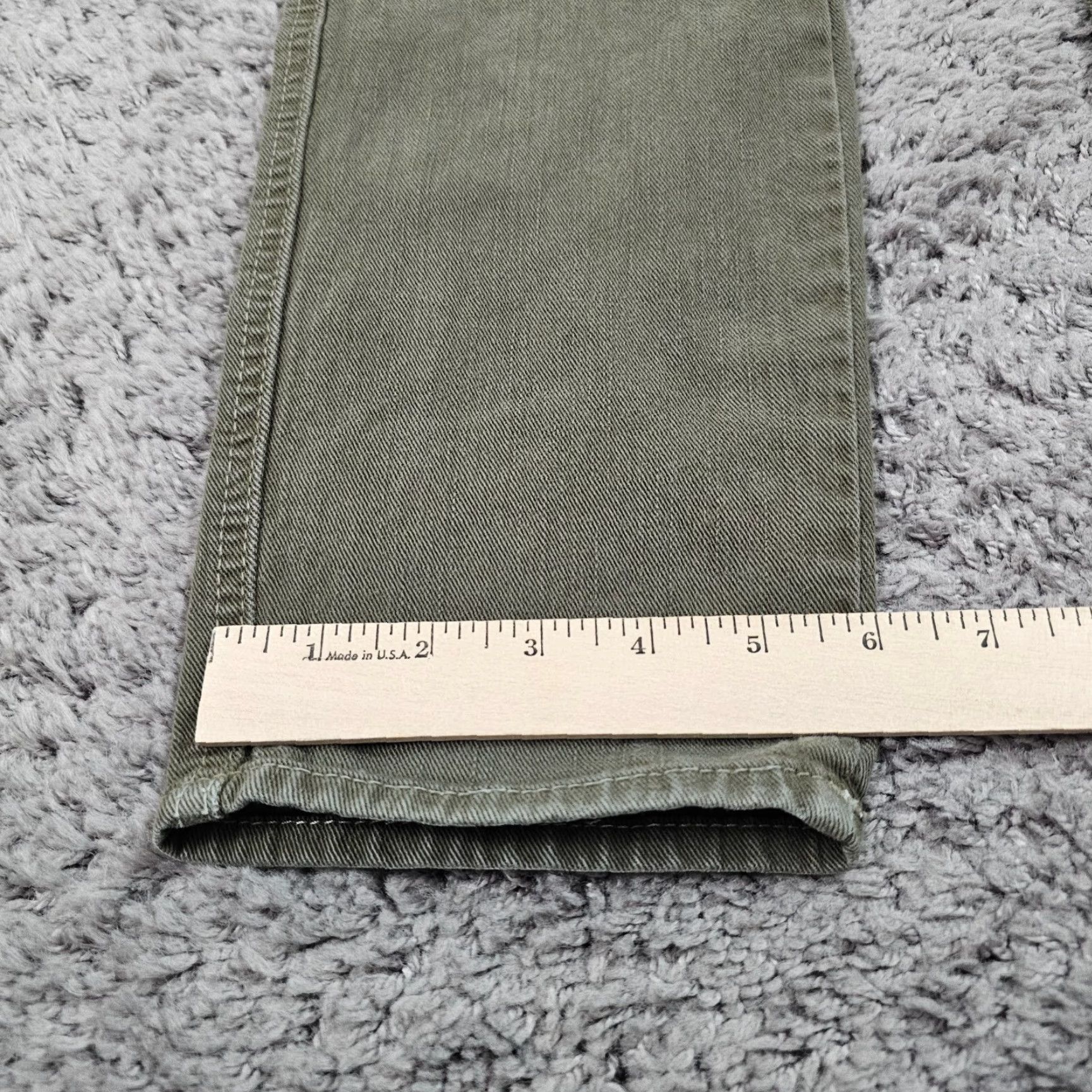True Religion VINTAGE True Religion Joyce Jeans Women's Cropped 29x26 Green Denim Low Rise 90s Style Mens? Girls? Wait. Size 29" - 7 Thumbnail