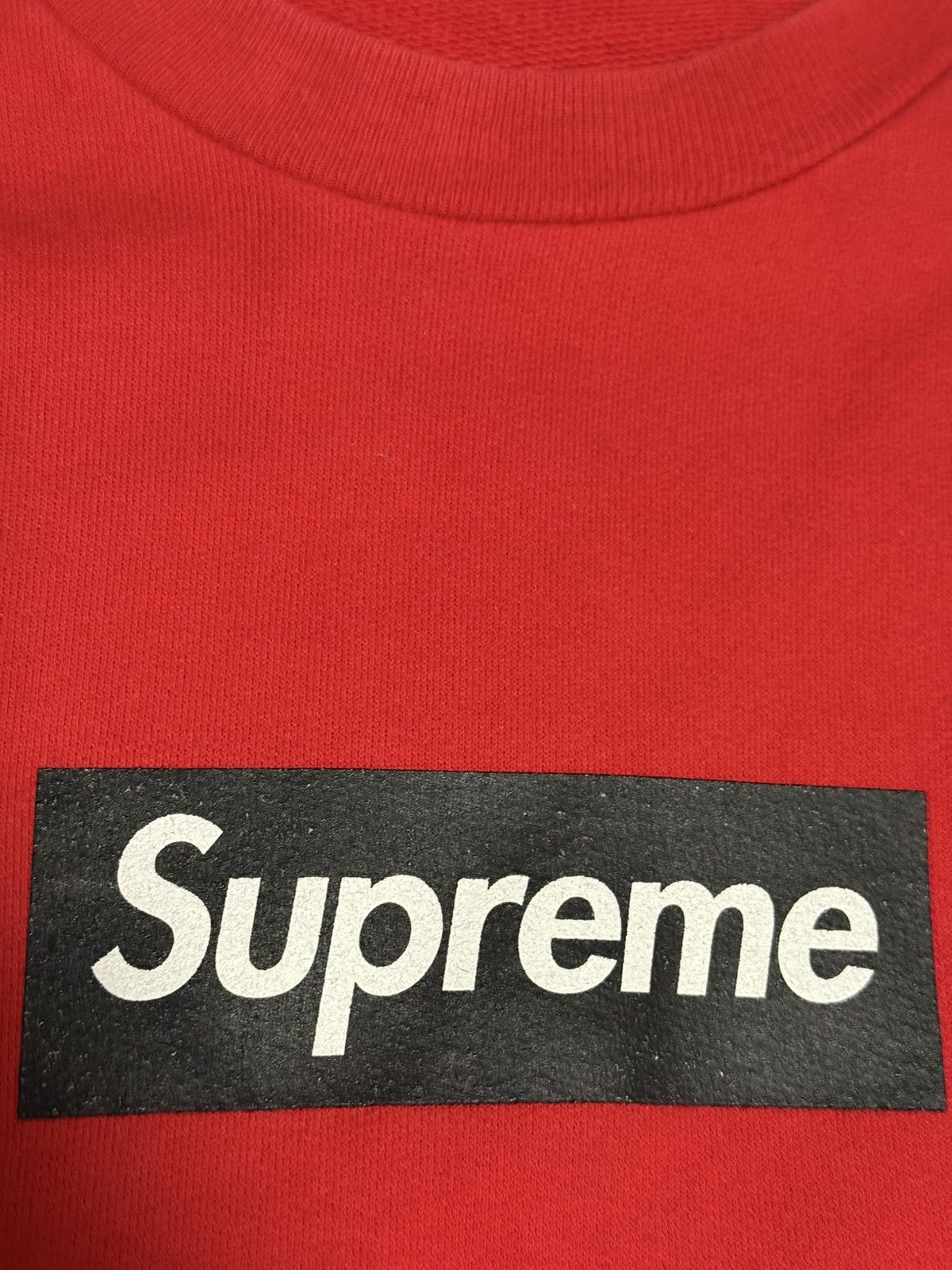 Supreme Supreme 2007 black on red screenprint box logo crewneck Size US XL / EU 56 / 4 - 6 Thumbnail