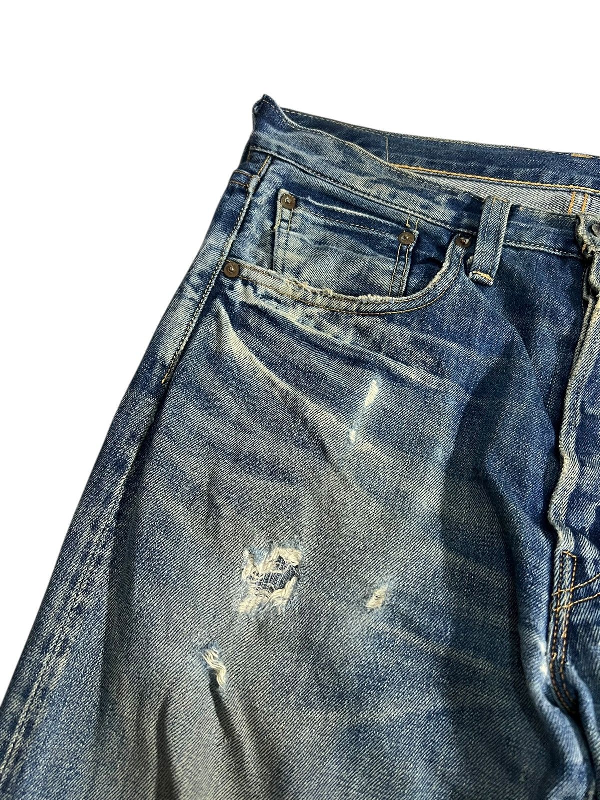 Levi's Vintage Levi’s 501xx Big E Selvedge Distressed Jean Size US 33 - 6 Thumbnail