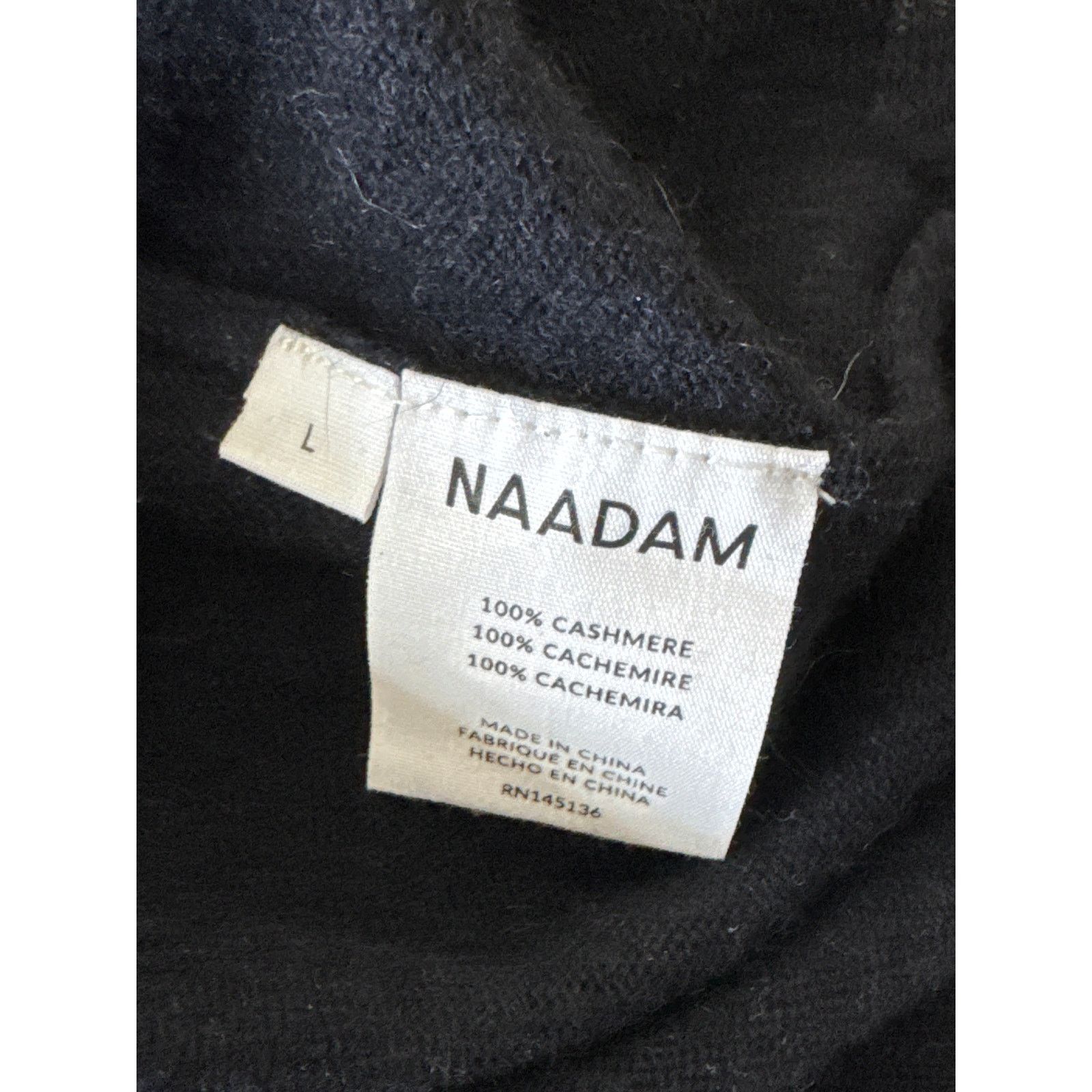 NAADAM NAADAM 100% Cashmere Turtleneck Sweater Dress Black Large Size L / US 10 / IT 46 - 7 Thumbnail