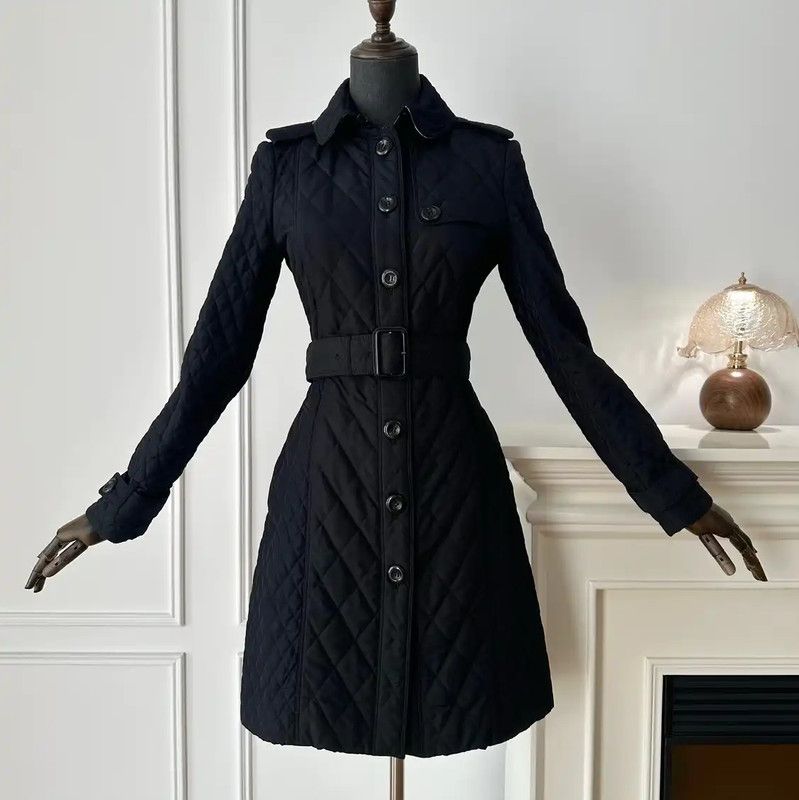 Burberry Burberry Quilted Black Cotton Women's Coat Size M / US 6-8 / IT 42-44 - 1 Thumbnail