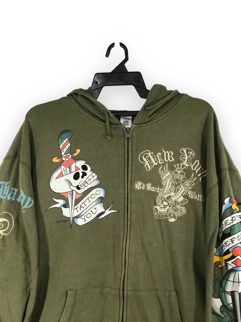 Ed Hardy Rare Design skull tattoo new york Size US XXL / EU 58 / 5 - 2 Thumbnail