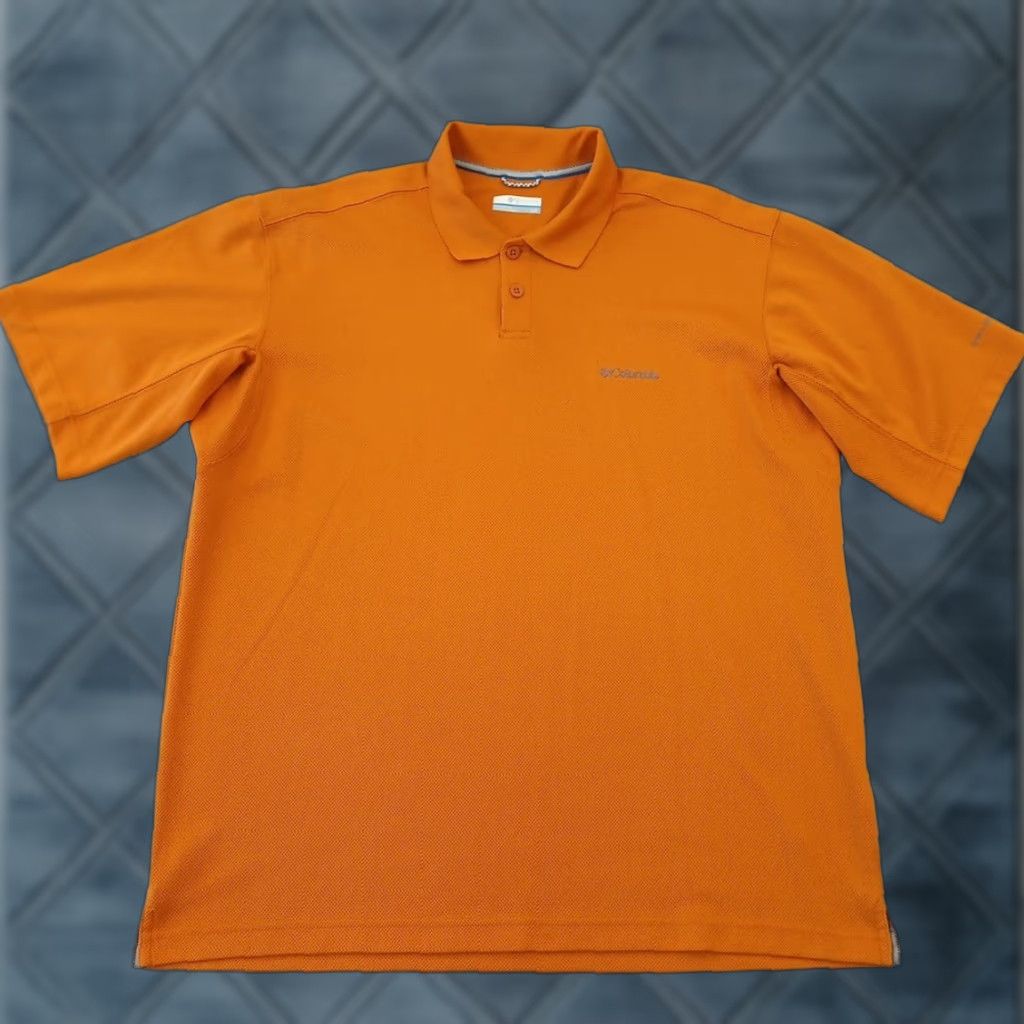 Vintage Columbia Polo Shirt Mens Large Orange Knit Short Sleeve Shirt Polo Logo Short Sleeve Orange Mens L Polo Size US L / EU 52-54 / 3 - 1 Thumbnail