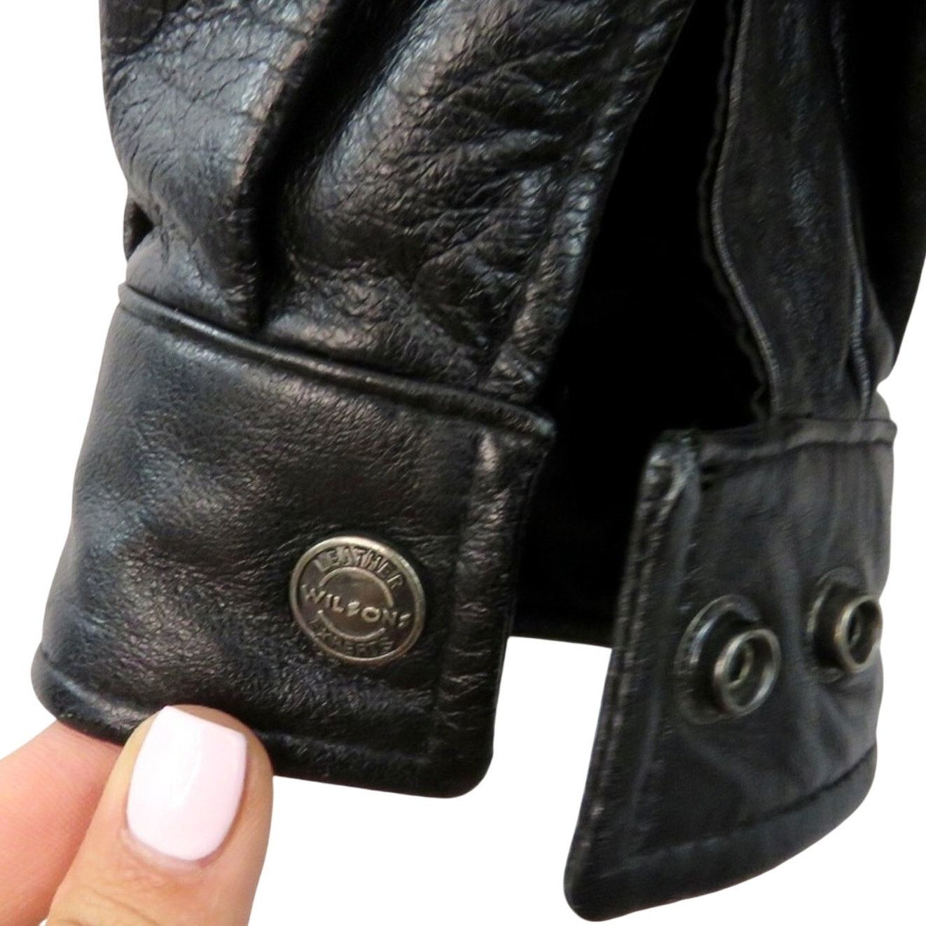Wilsons Leather Vintage Wilson's Leather Men's Black Leather Jacket Large Size US L / EU 52-54 / 3 - 6 Thumbnail