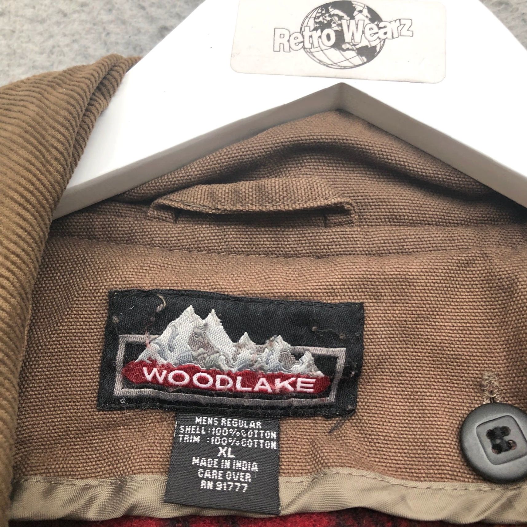 Vintage VINTAGE Woodlake Coat Jacket Mens XL Brown Wool Blend Lining Canvas Barn Coat Overcoat Size US XL / EU 56 / 4 - 6 Thumbnail