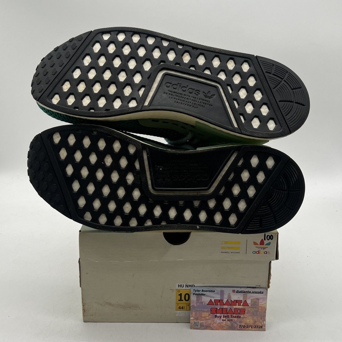 Adidas Pharrell x NMD human race dash green Size US 10.5 / EU 43-44 - 8 Thumbnail