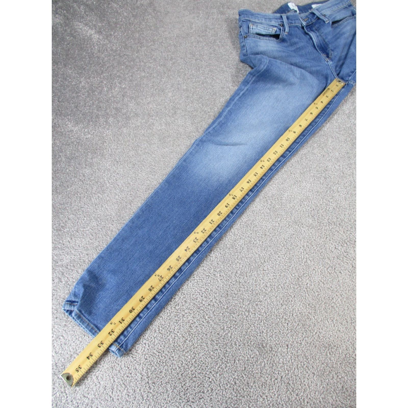 Frame FRAME Jeans Mens 30 Athletic Light Wash Denim Zip 33 Inseam Stains Tapered Regular Blue 2010s Mens Size US 30 / EU 46 - 4 Thumbnail