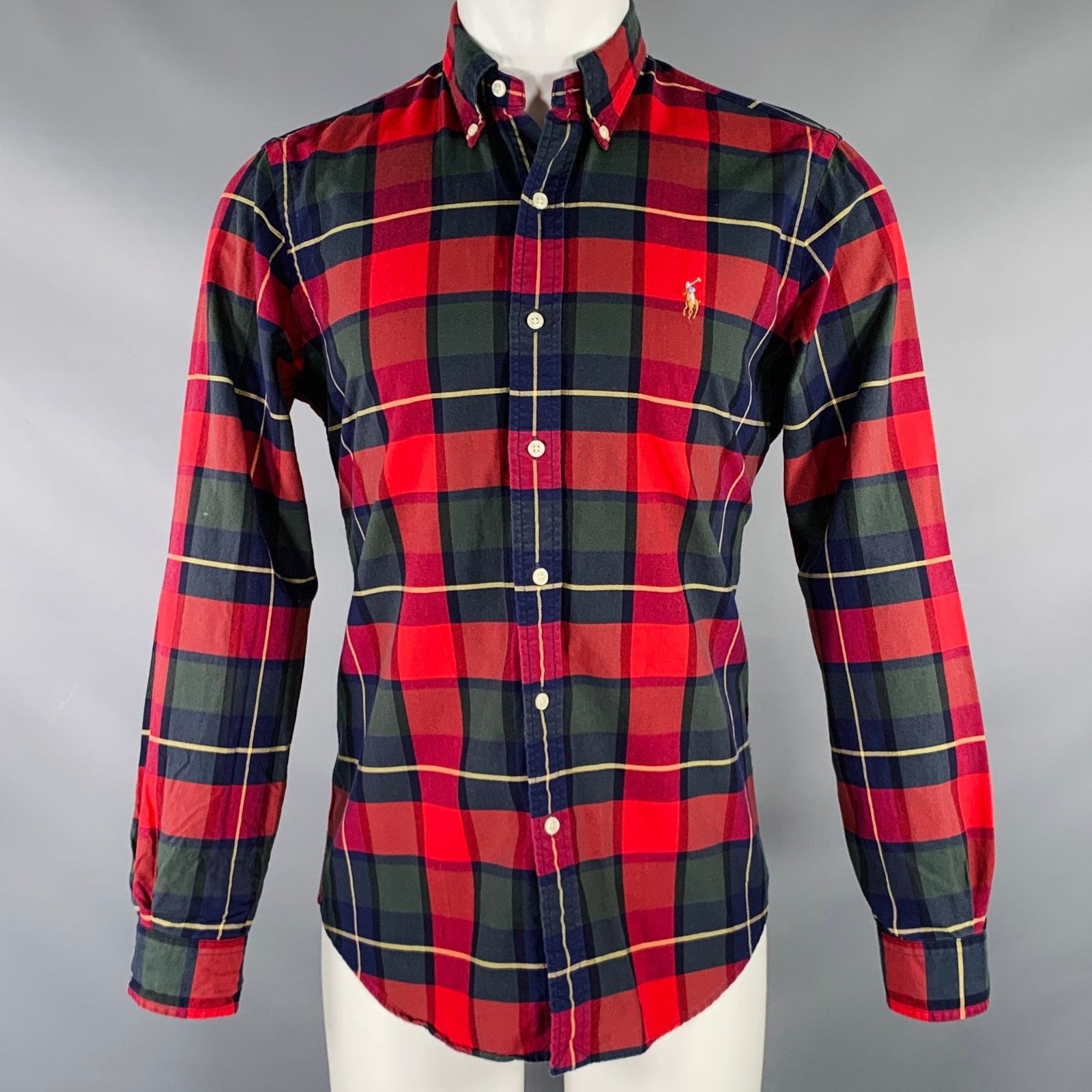 Ralph Lauren Red Blue Green Plaid Woven Button Down Long Sleeve Shirt Size US S / EU 44-46 / 1 - 1 Thumbnail