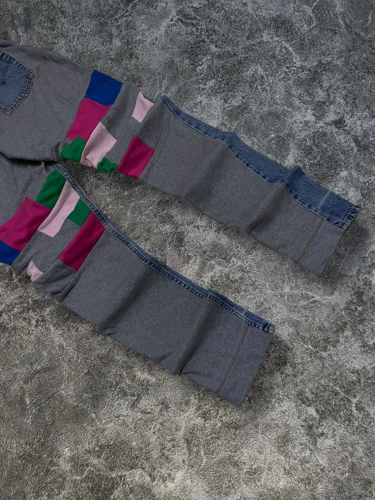 Japanese Brand Vintage Japan Designer 90’s H&+KB Denim Rebuild Sweatpant Size US 28 / EU 44 - 8 Thumbnail