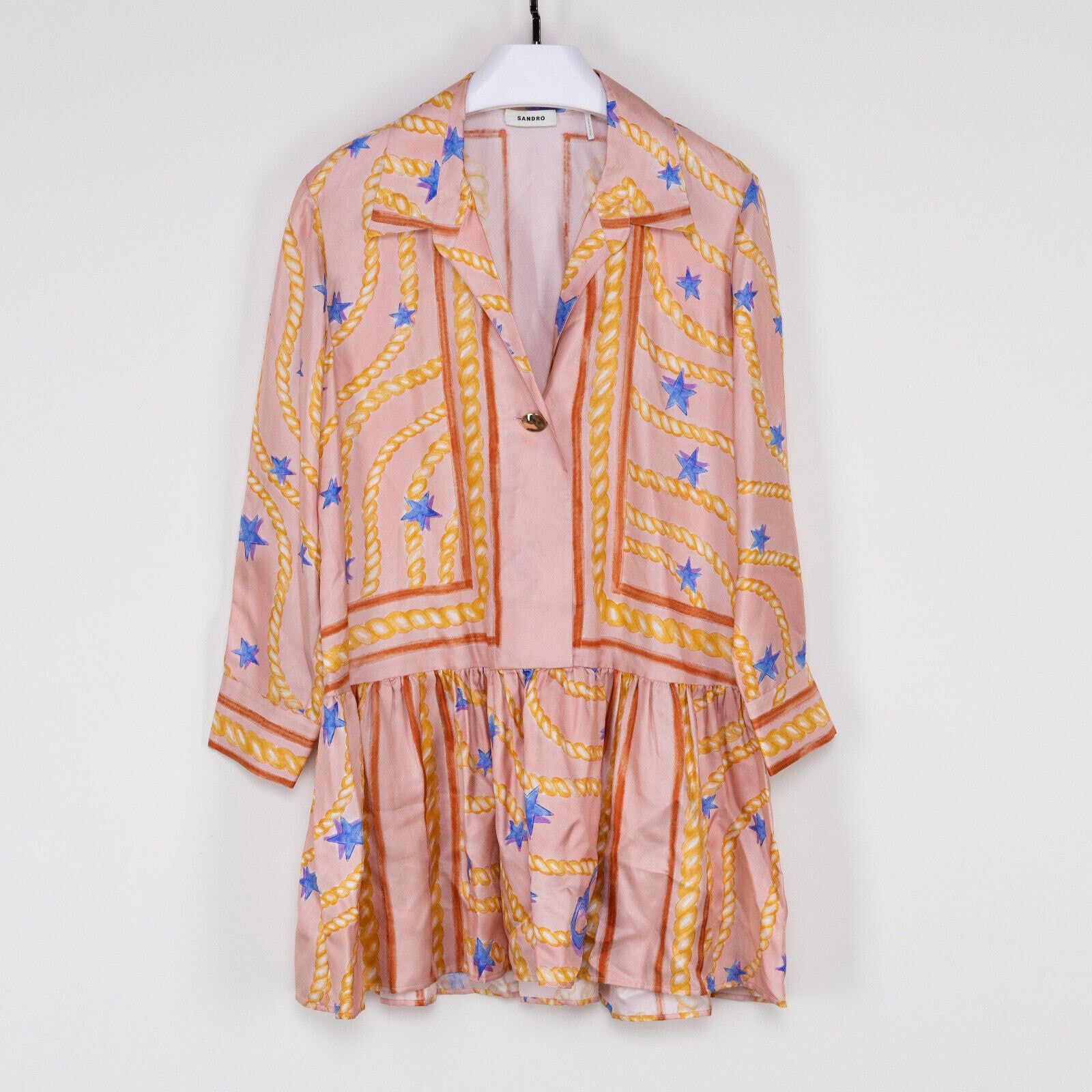 Sandro Sandro Women Alexiane Silk Printed Dress Multi Size 36/4US Size S / US 4 / IT 40 - 3 Thumbnail