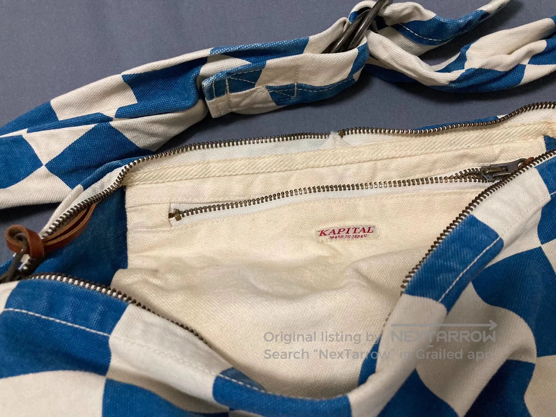 Kapital kapital Stray bag blue and white checkerboard. Size ONE SIZE - 2 Thumbnail