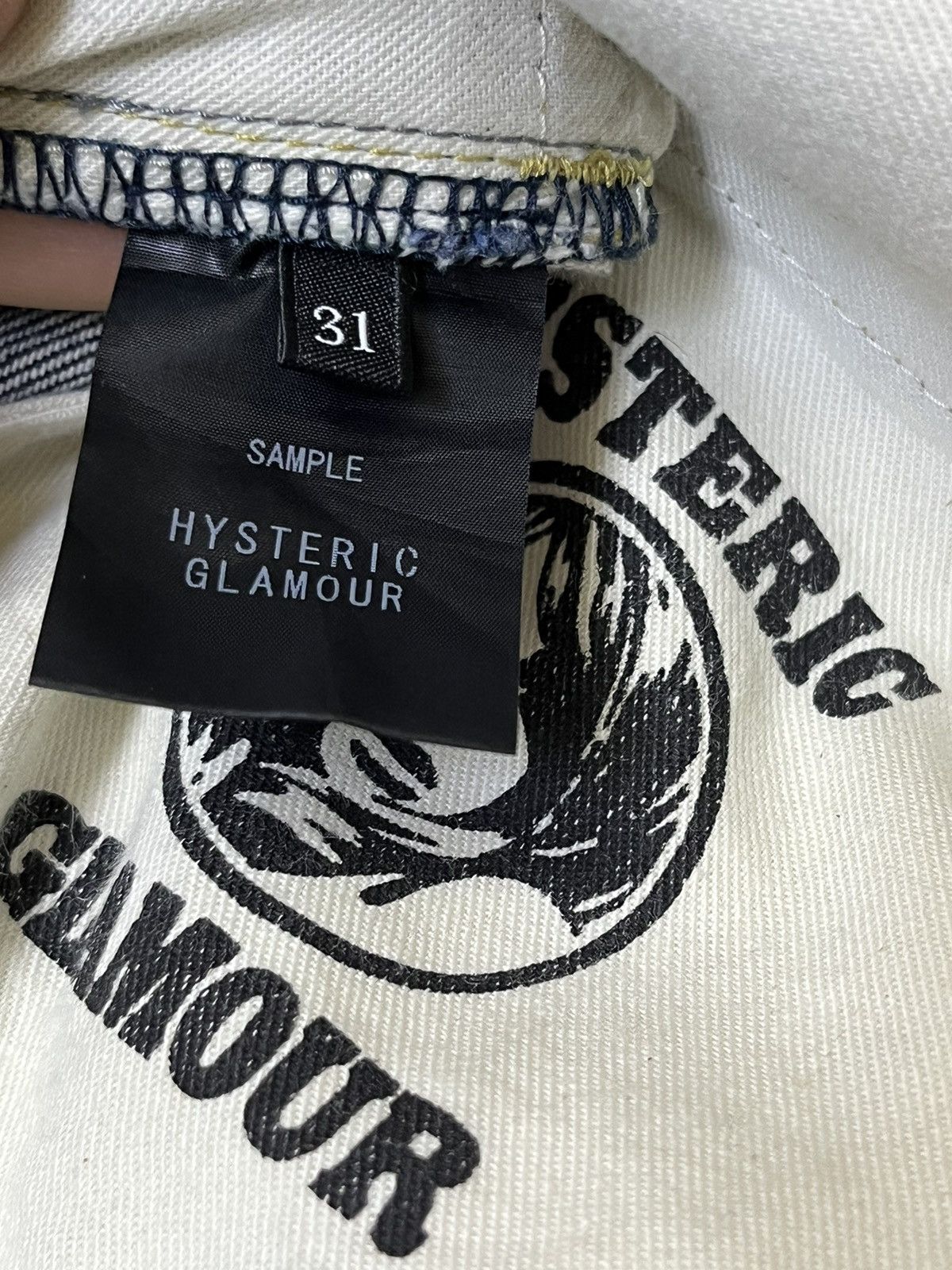Hysteric Glamour HYSTERIC GLAMOUR (SAMPLE)STUDDED POCKET SELVEDGE DENIM JEAN Size US 32 / EU 48 - 22 Thumbnail